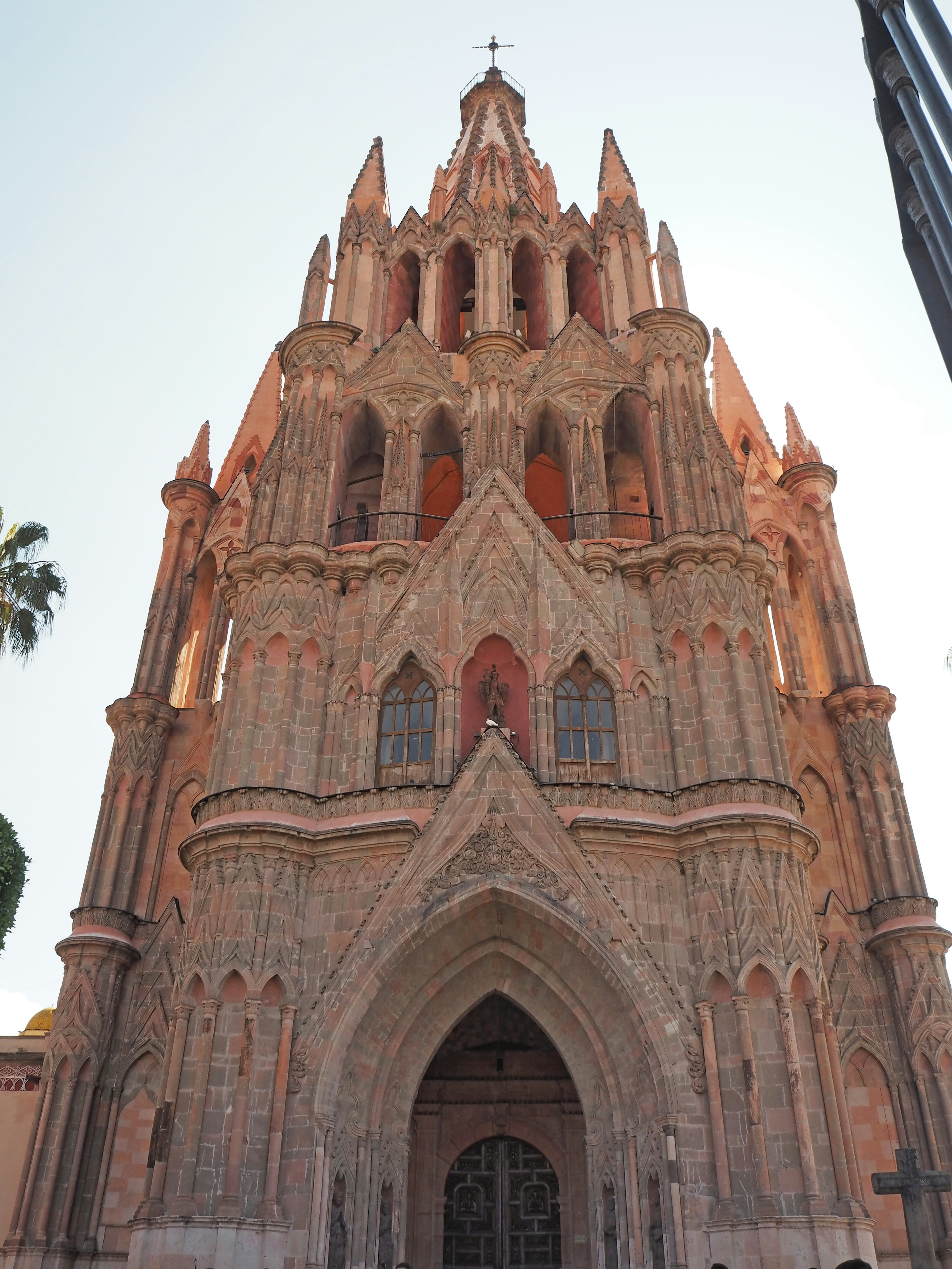 Beautiful facade of the church in San Miguel de Allende