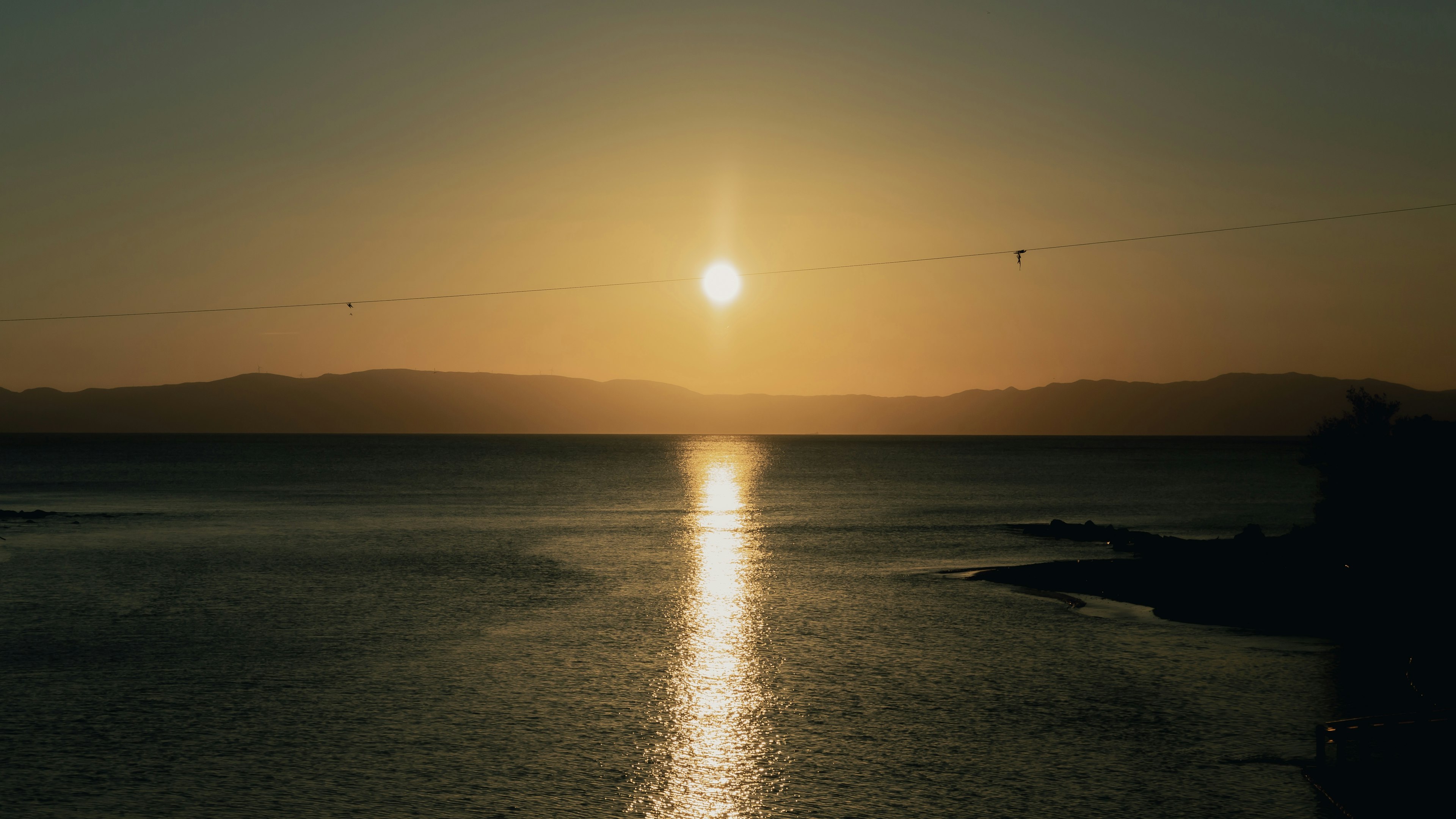 Beautiful landscape of the sunset over the sea