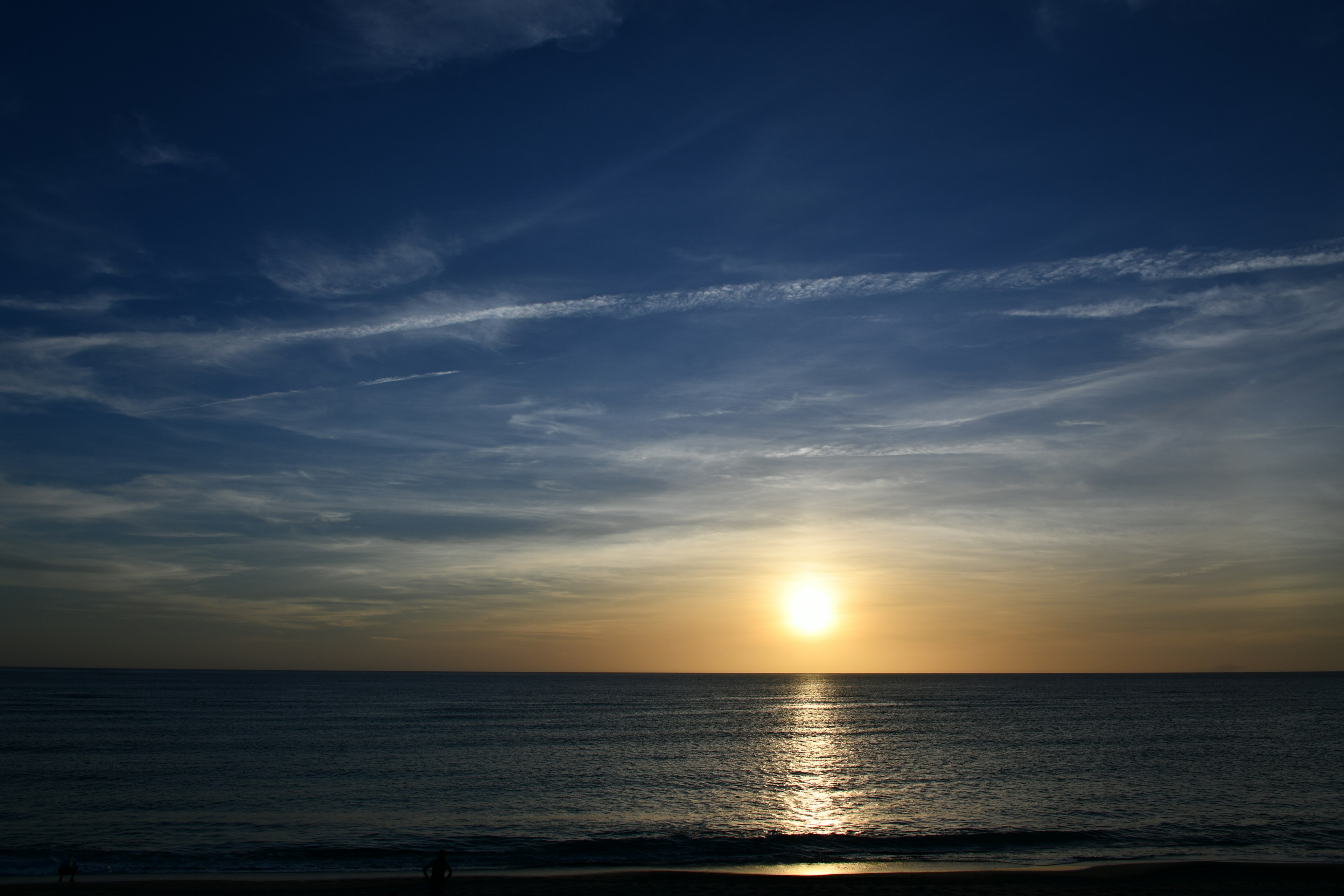 Beautiful landscape of sunset over the ocean