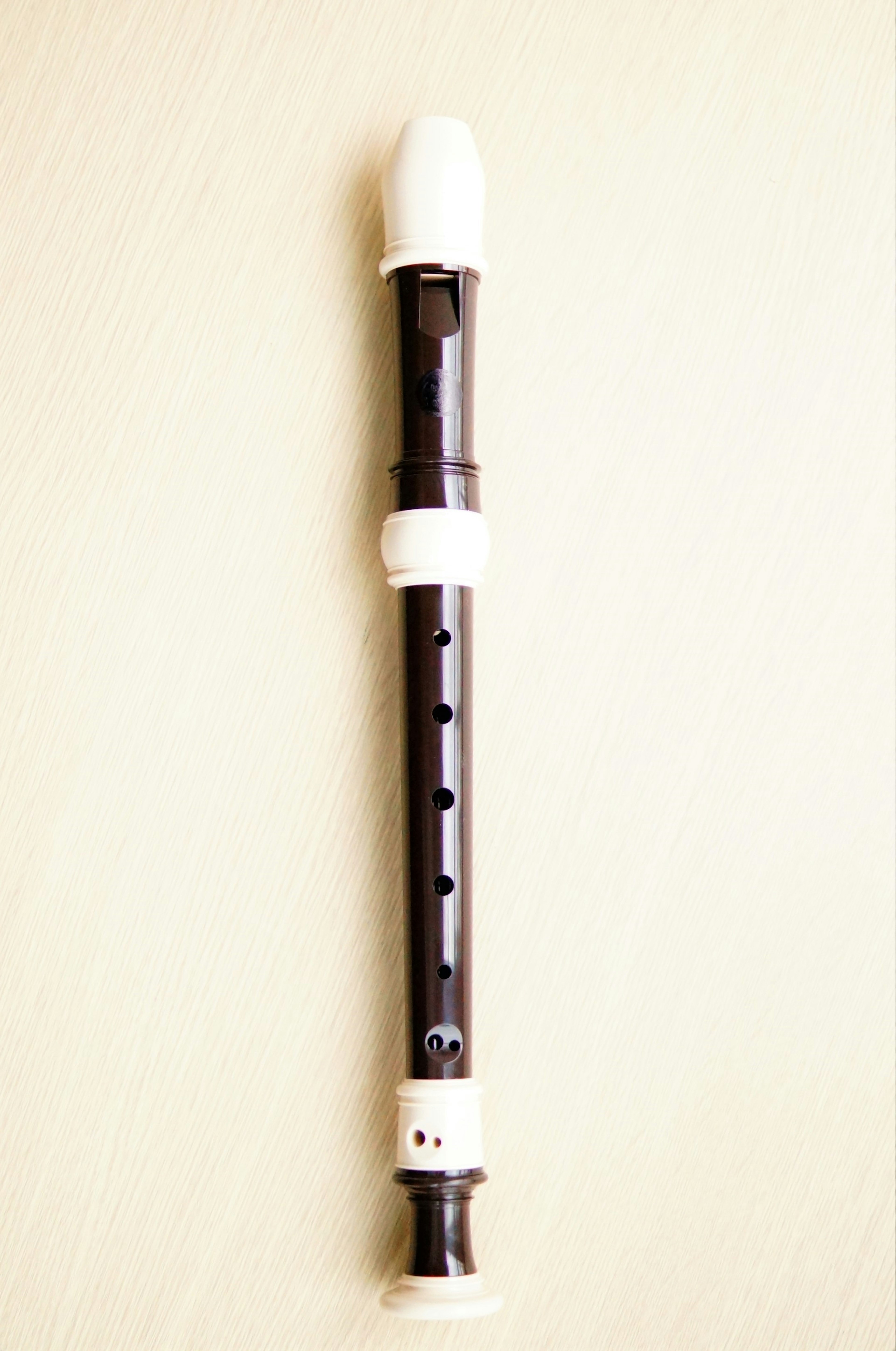 A black and white recorder placed horizontally