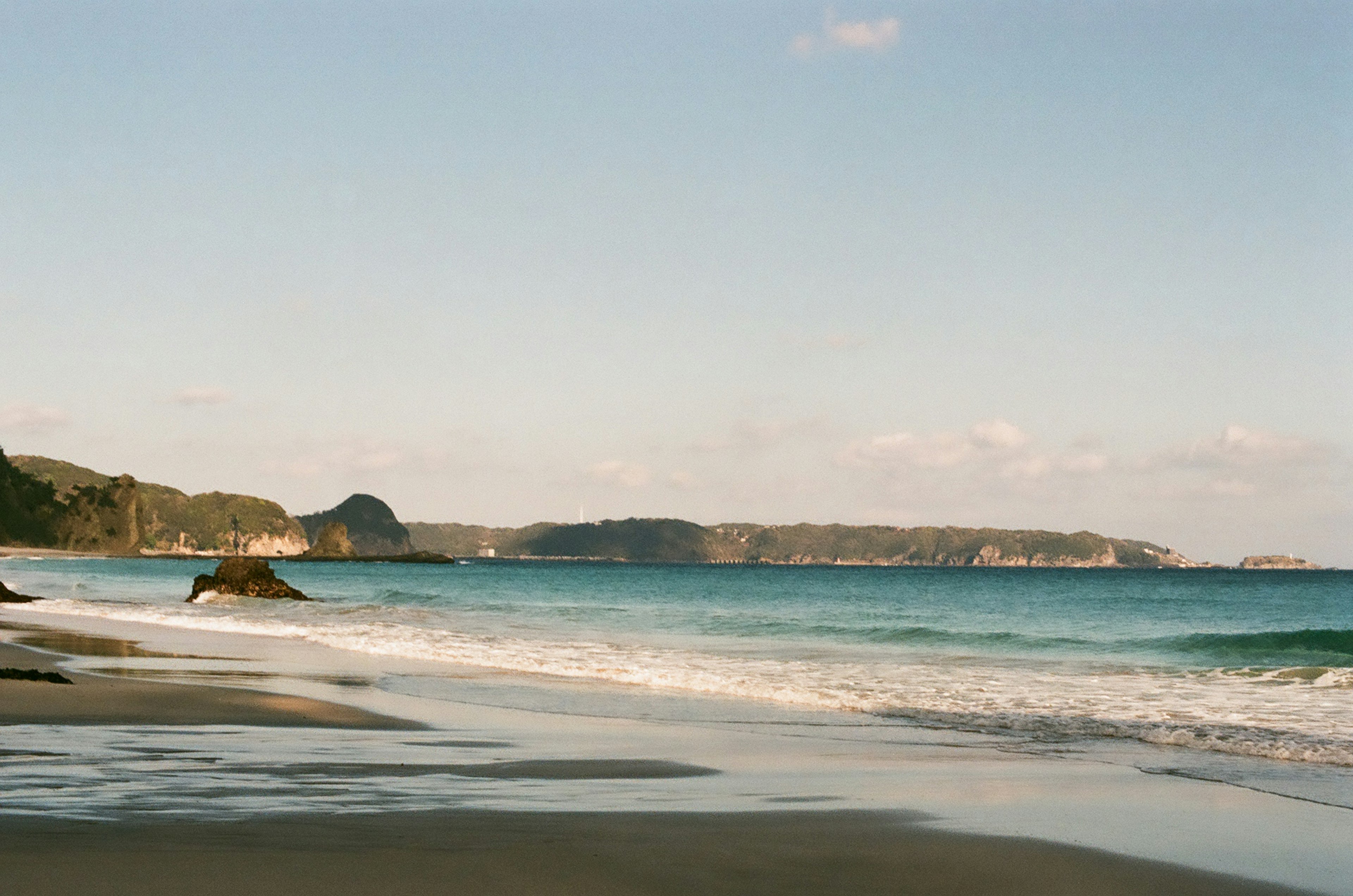 Beautiful coastline with gentle waves