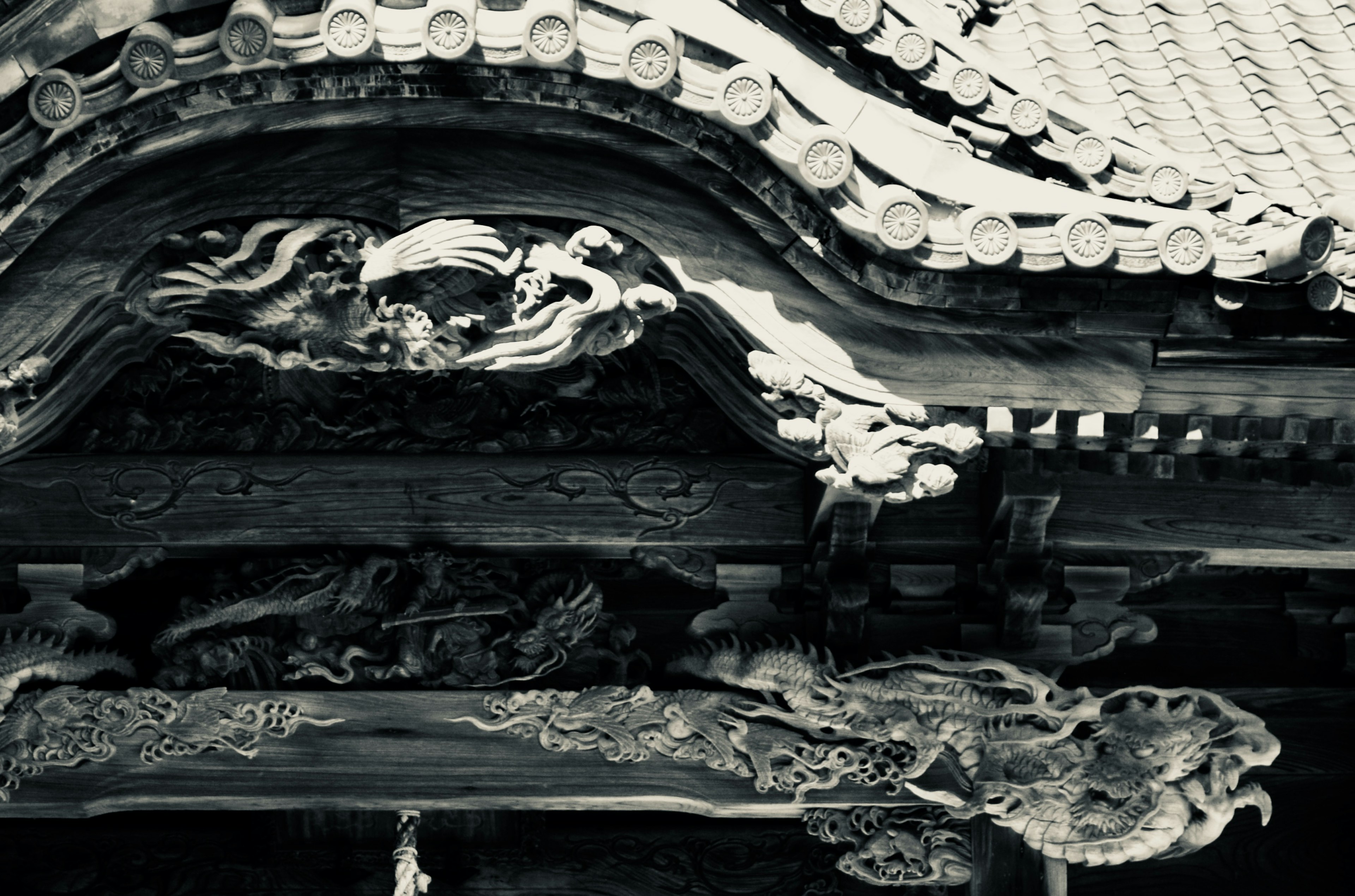 Image showing decorative elements of a traditional building roof