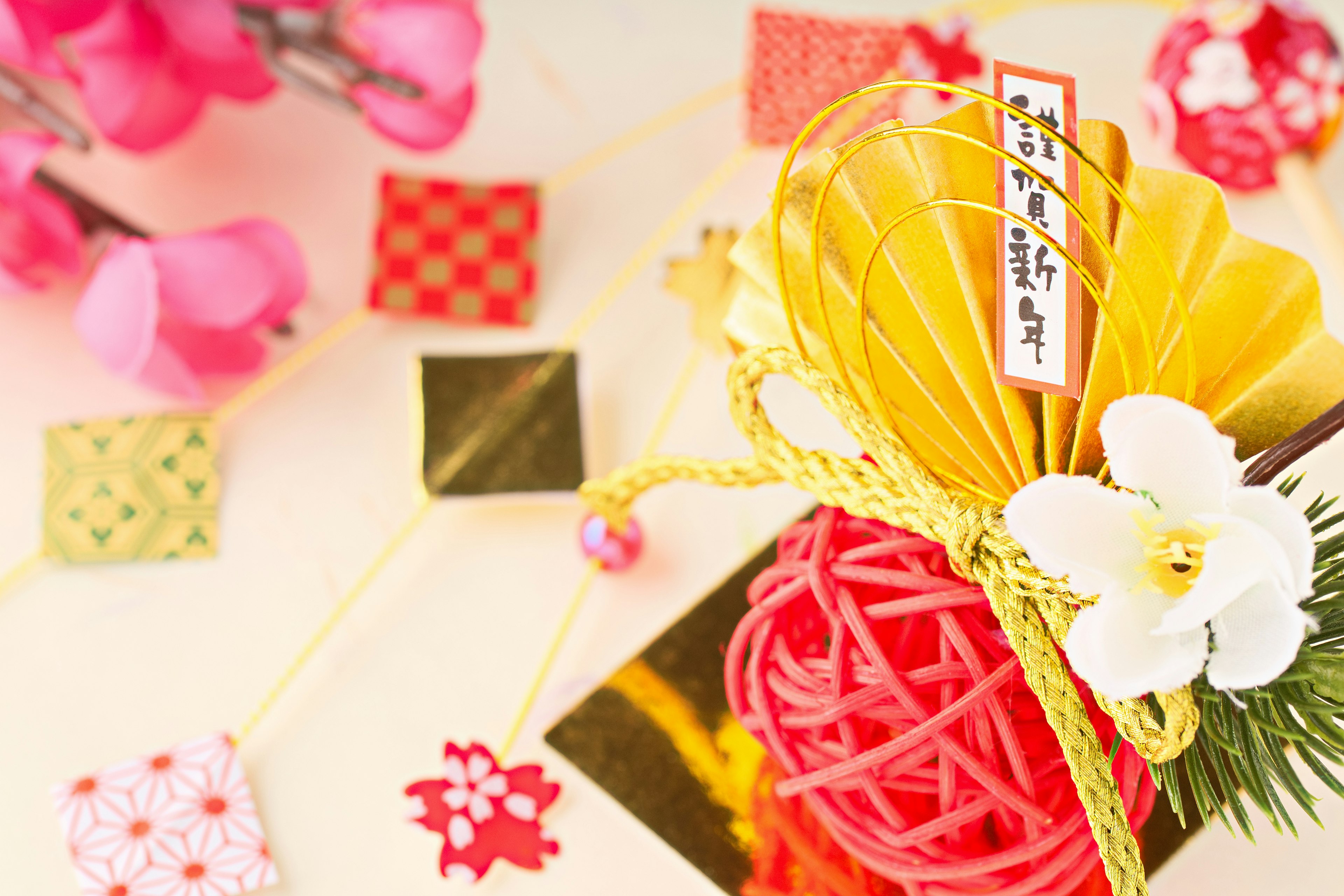 Traditional Japanese decoration featuring vibrant colors and intricate details