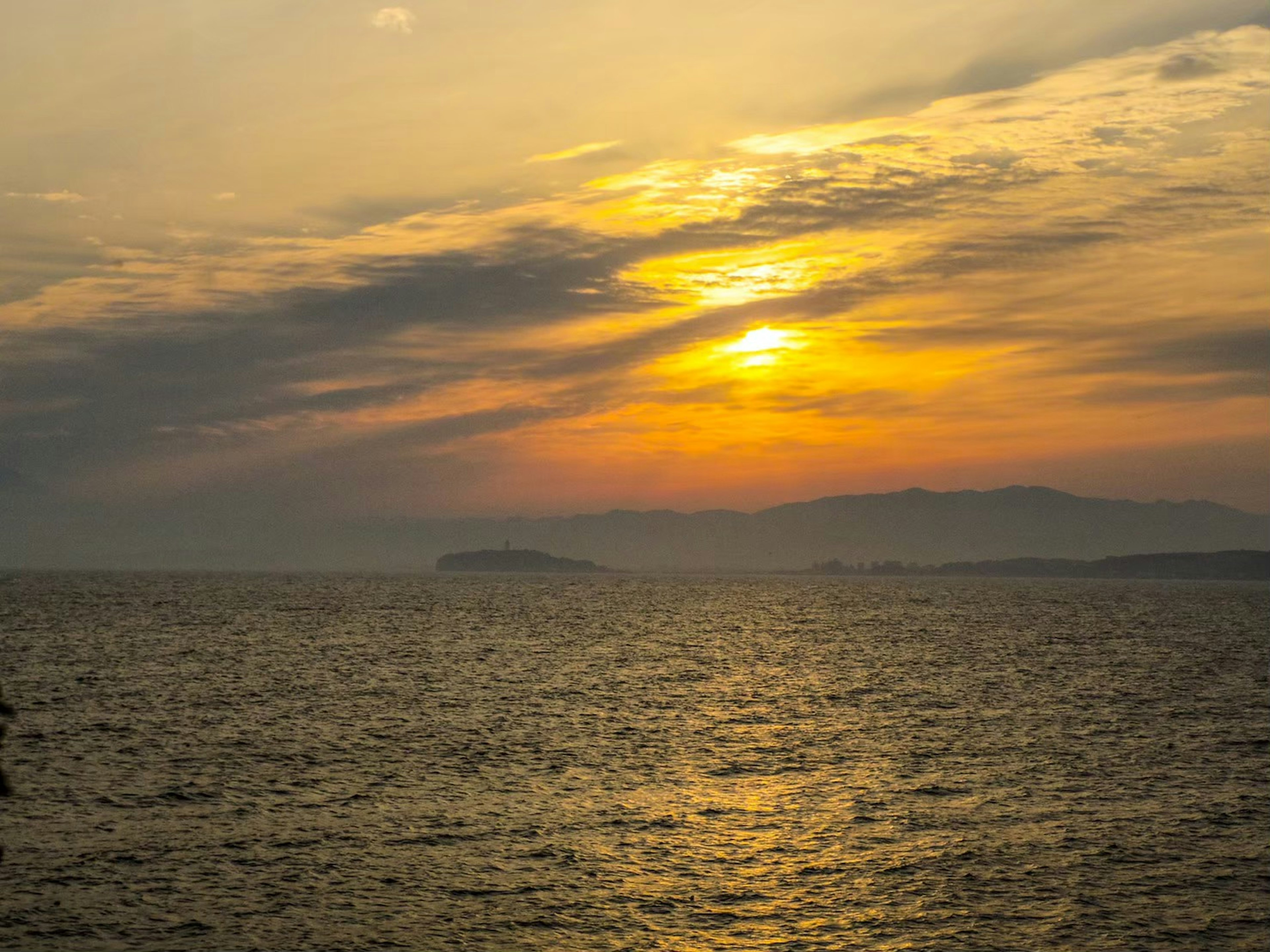 Beautiful landscape of the sunset over the sea