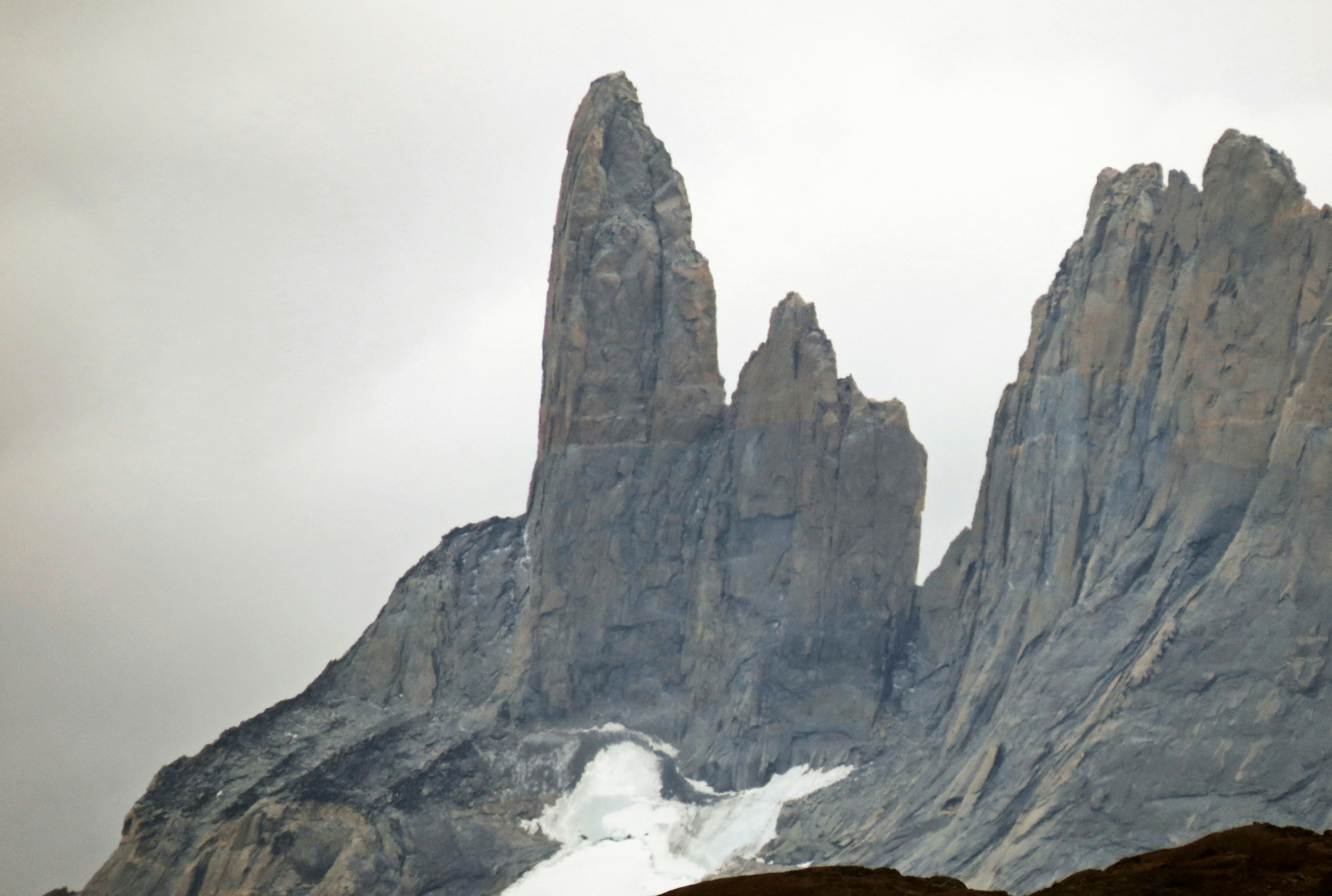 Distinctive spire of Torres del Paine mountains