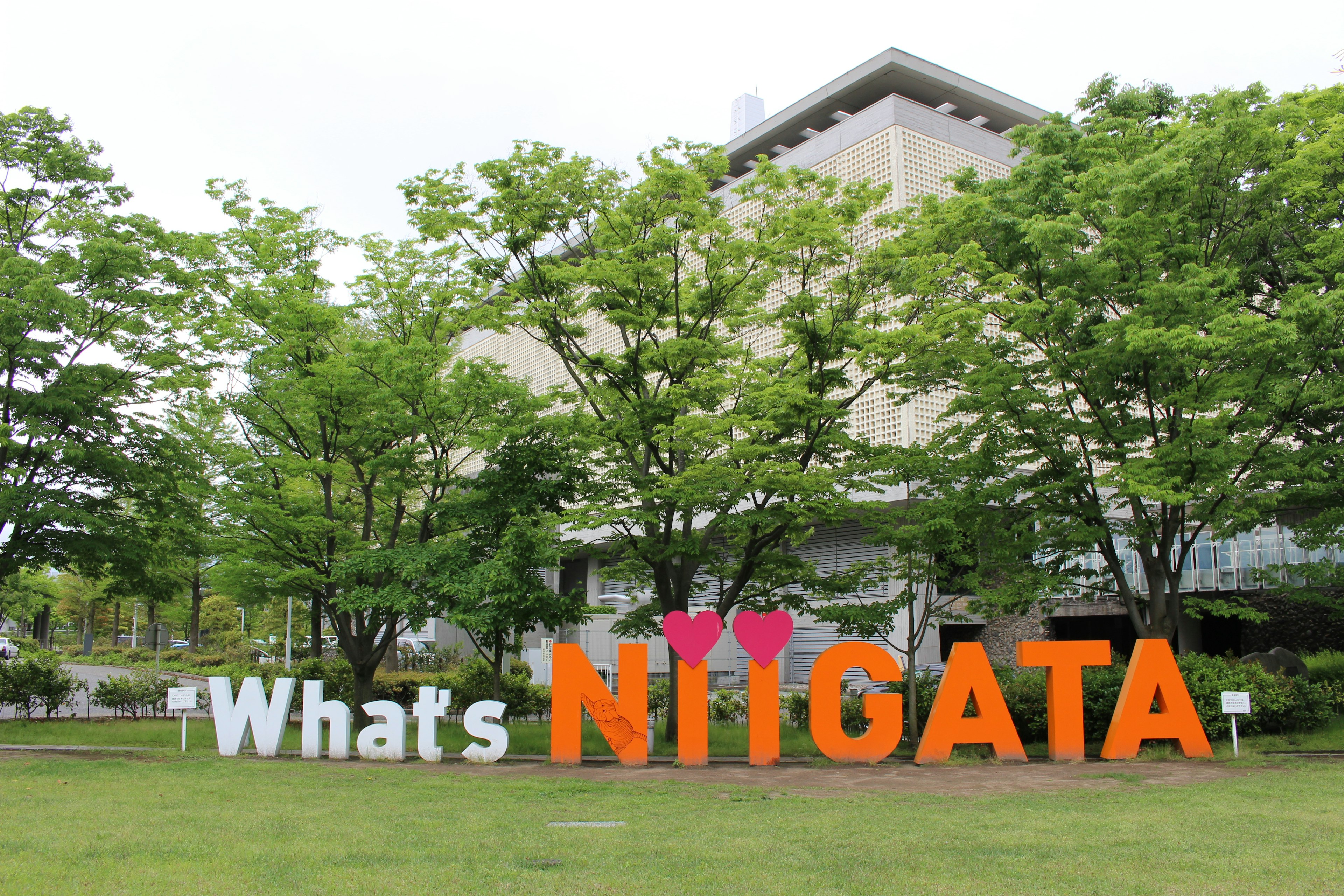 Colorful sign displaying love for Niigata