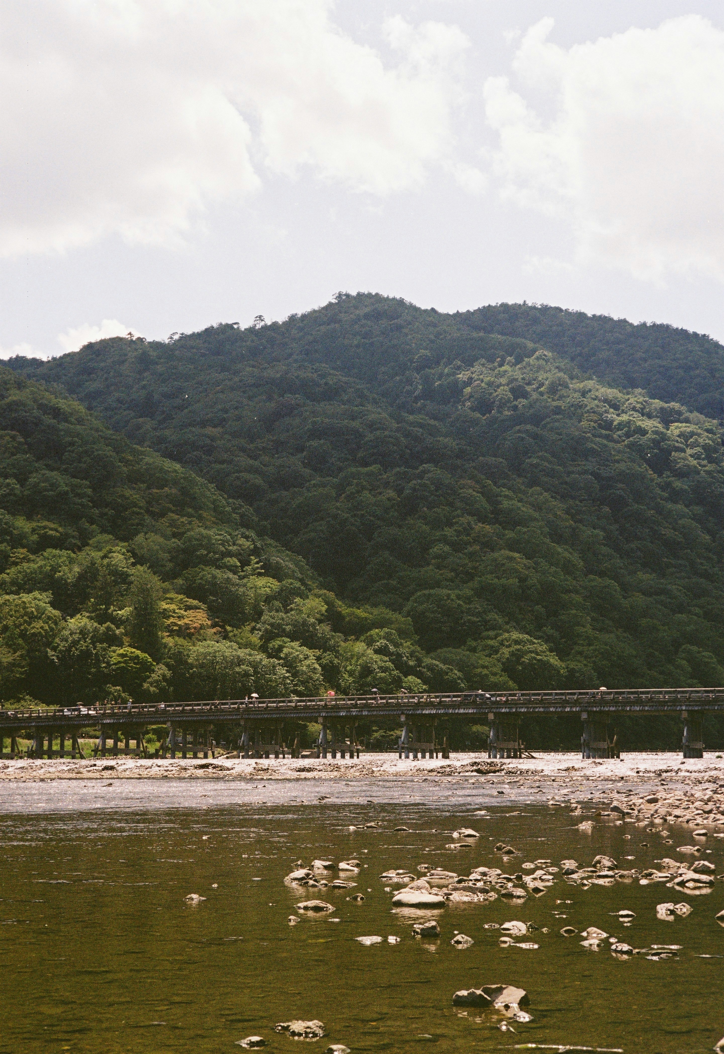 Montagnes verdoyantes avec une surface d'eau calme