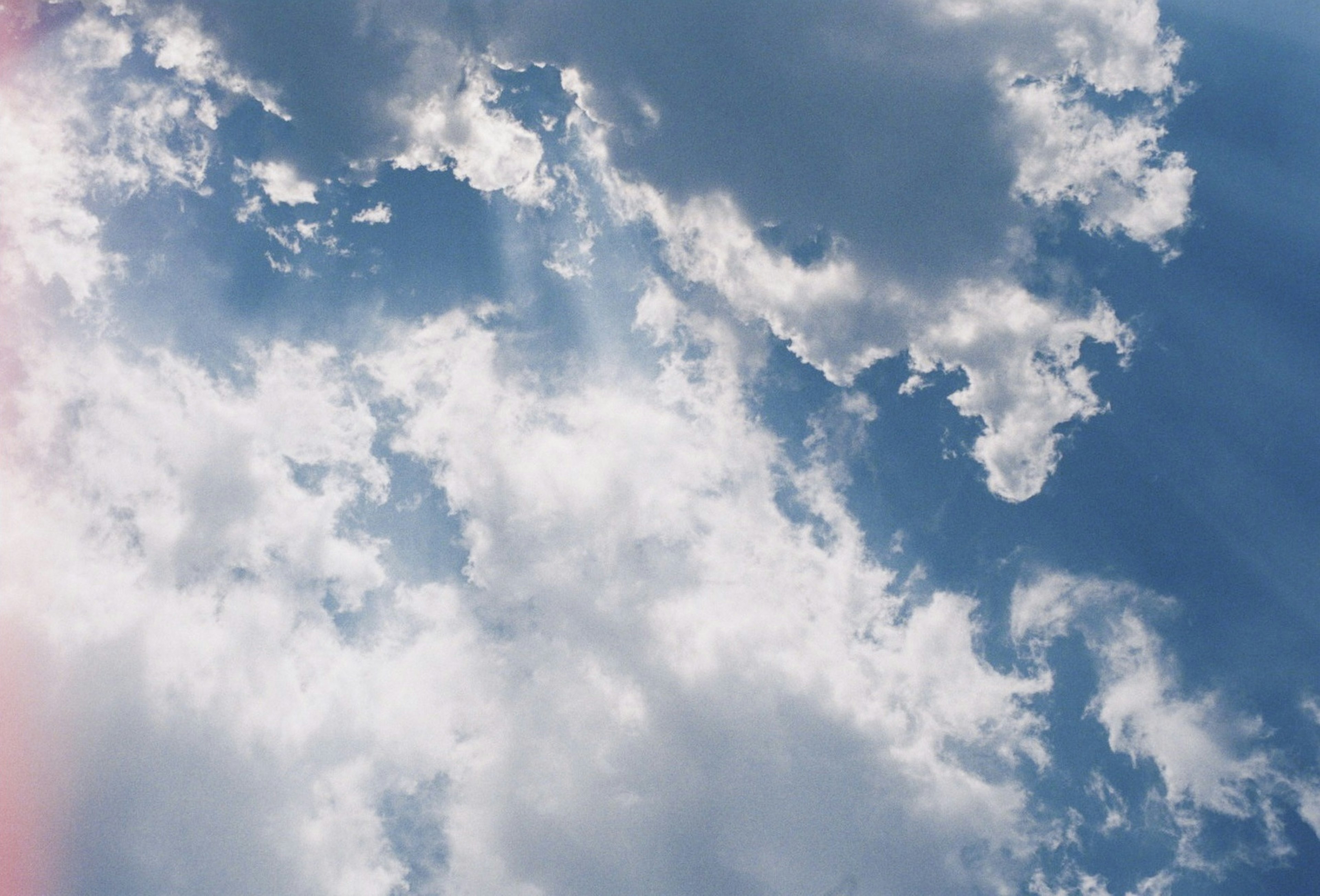 Beautiful view of white clouds against a blue sky