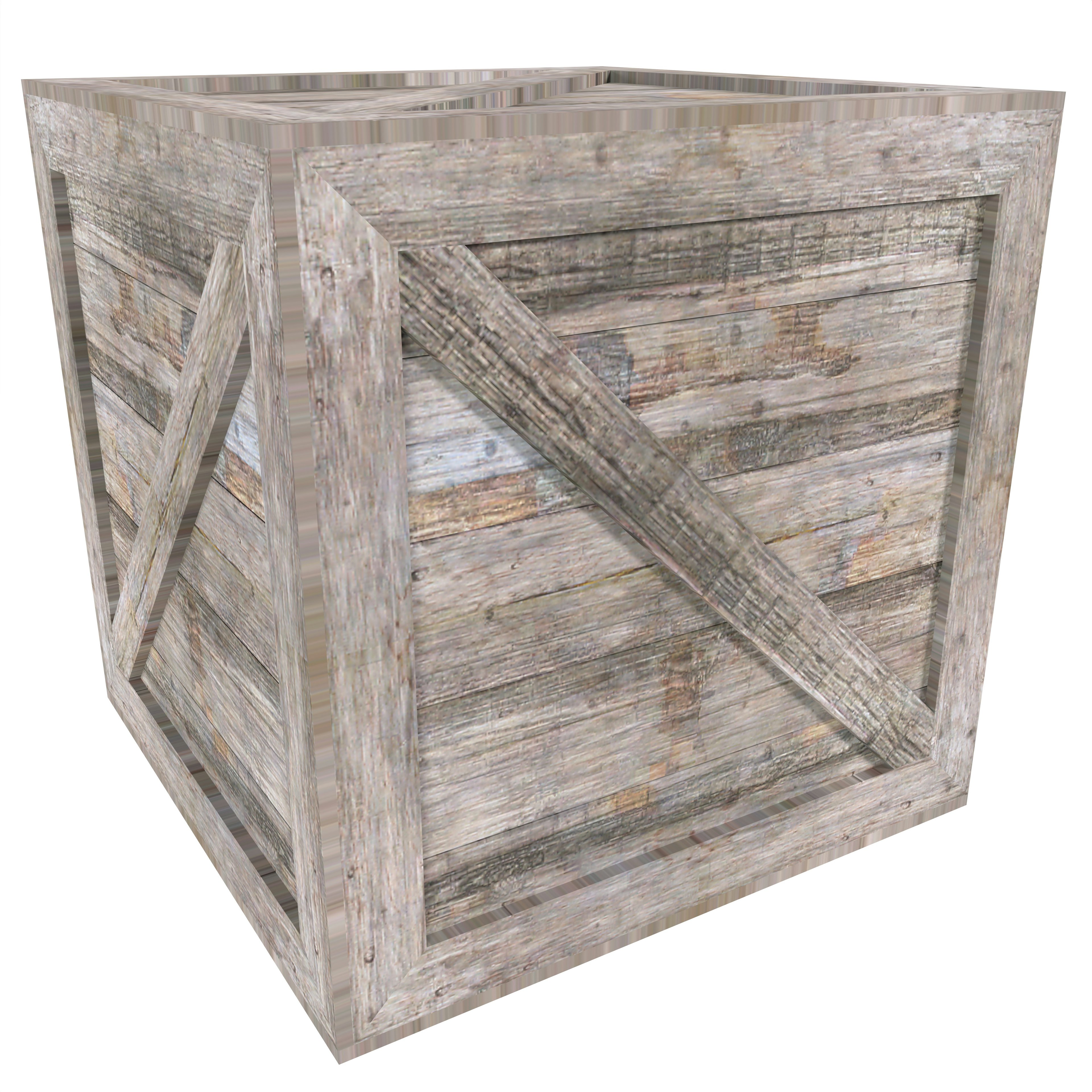 Weathered wooden crate with a rustic texture