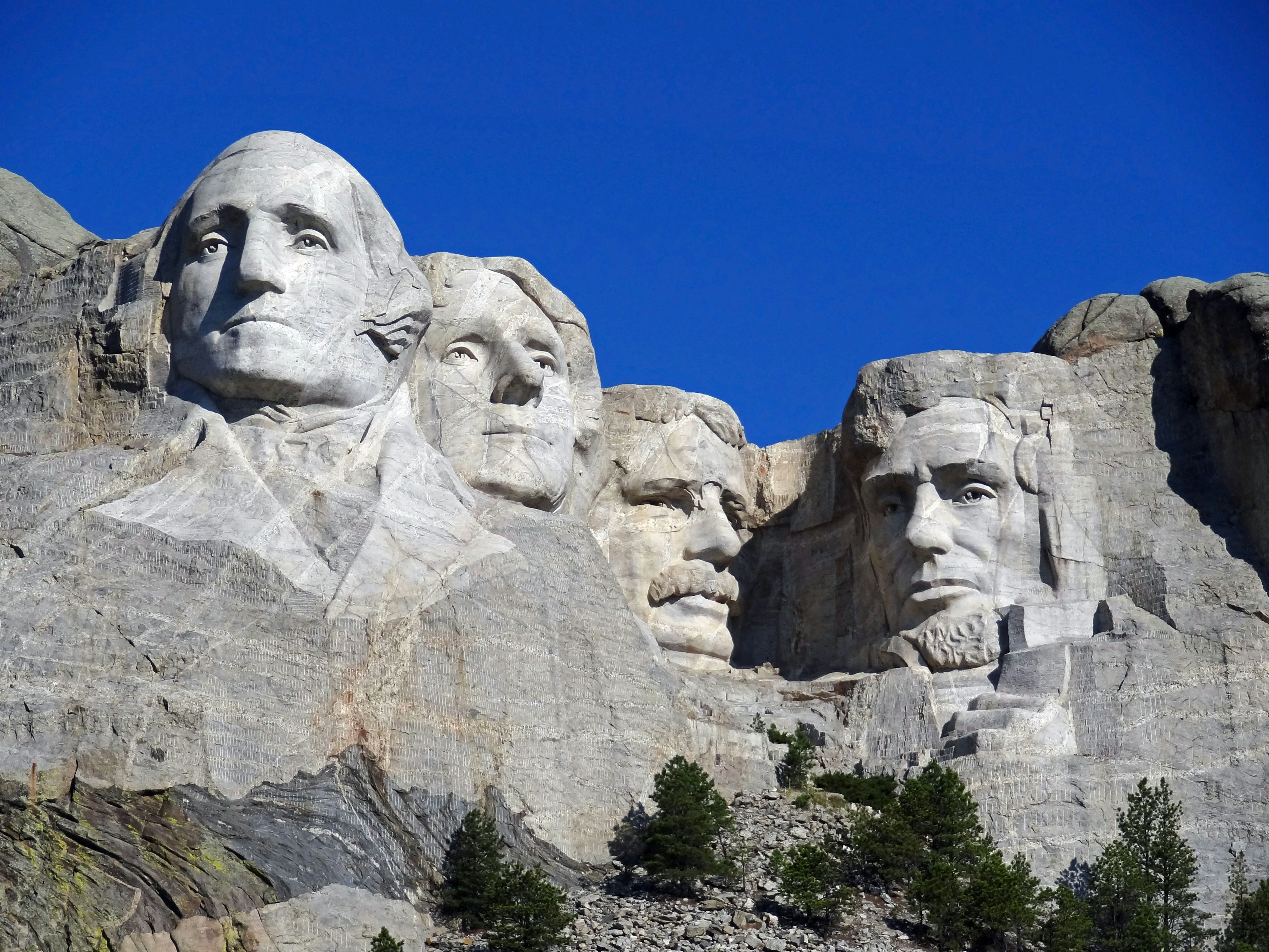 Mont Rushmore avec les visages de quatre présidents américains