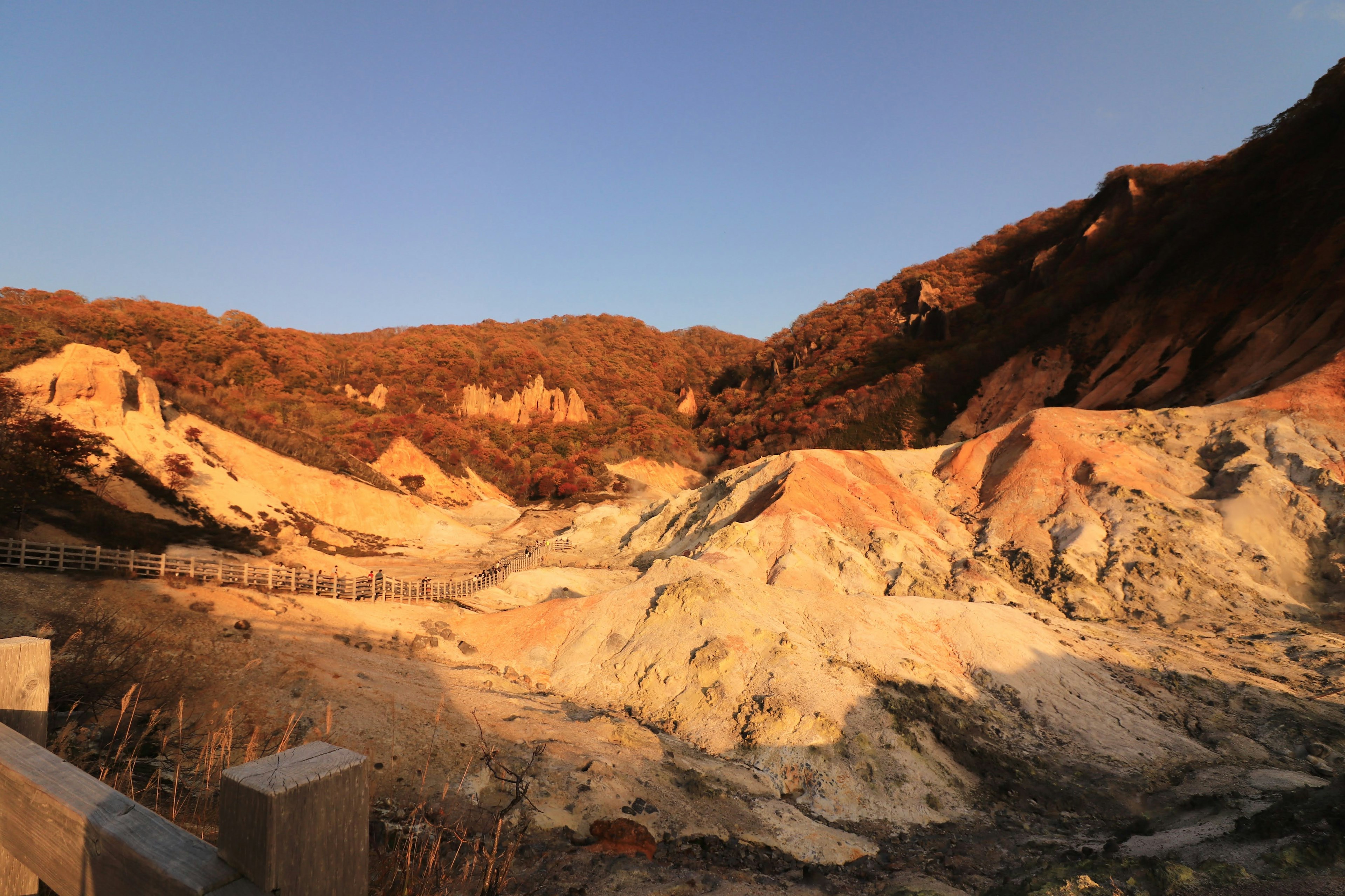 Colorful mountains create a stunning natural landscape