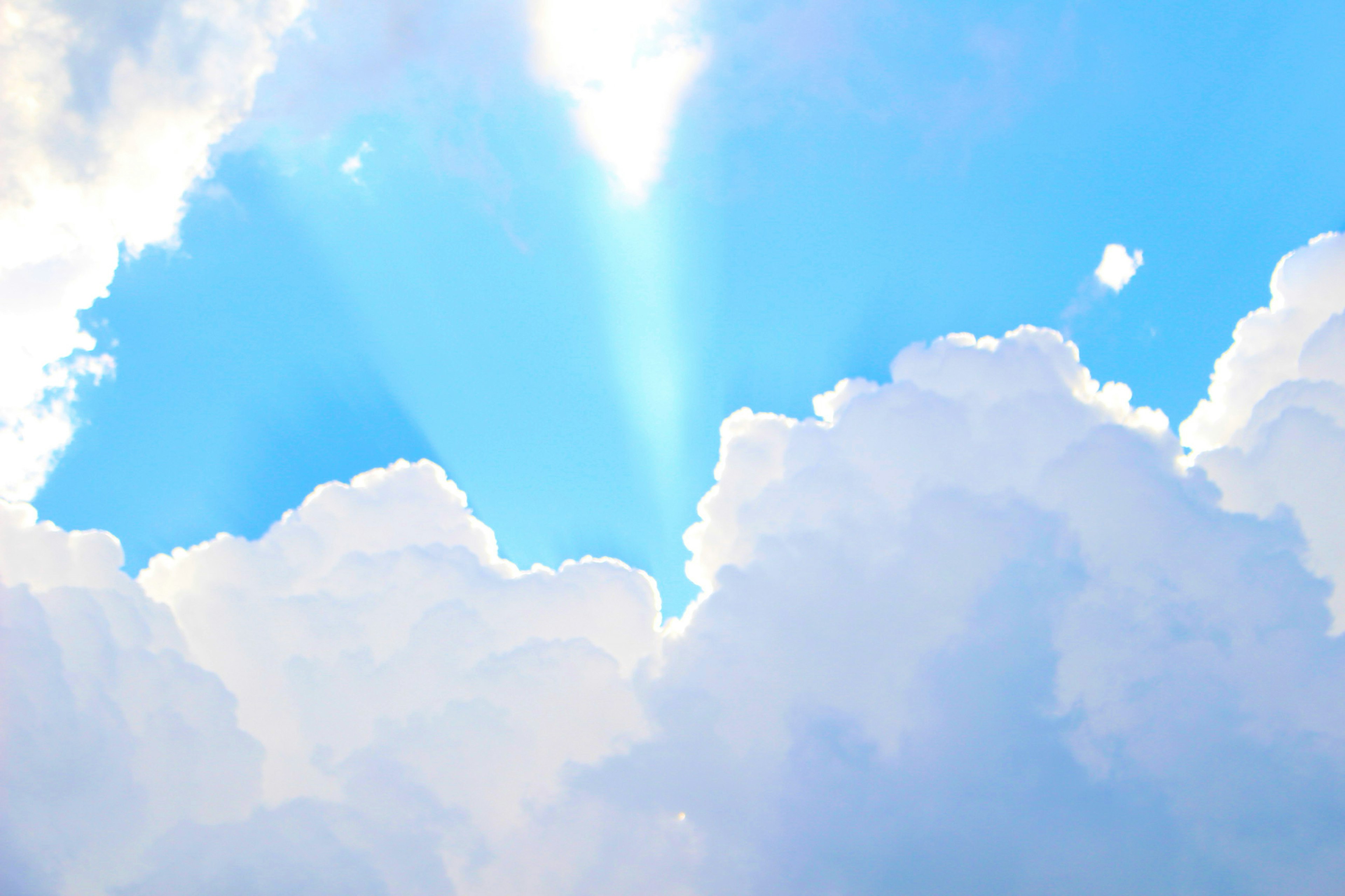 Beautiful landscape of blue sky and white clouds