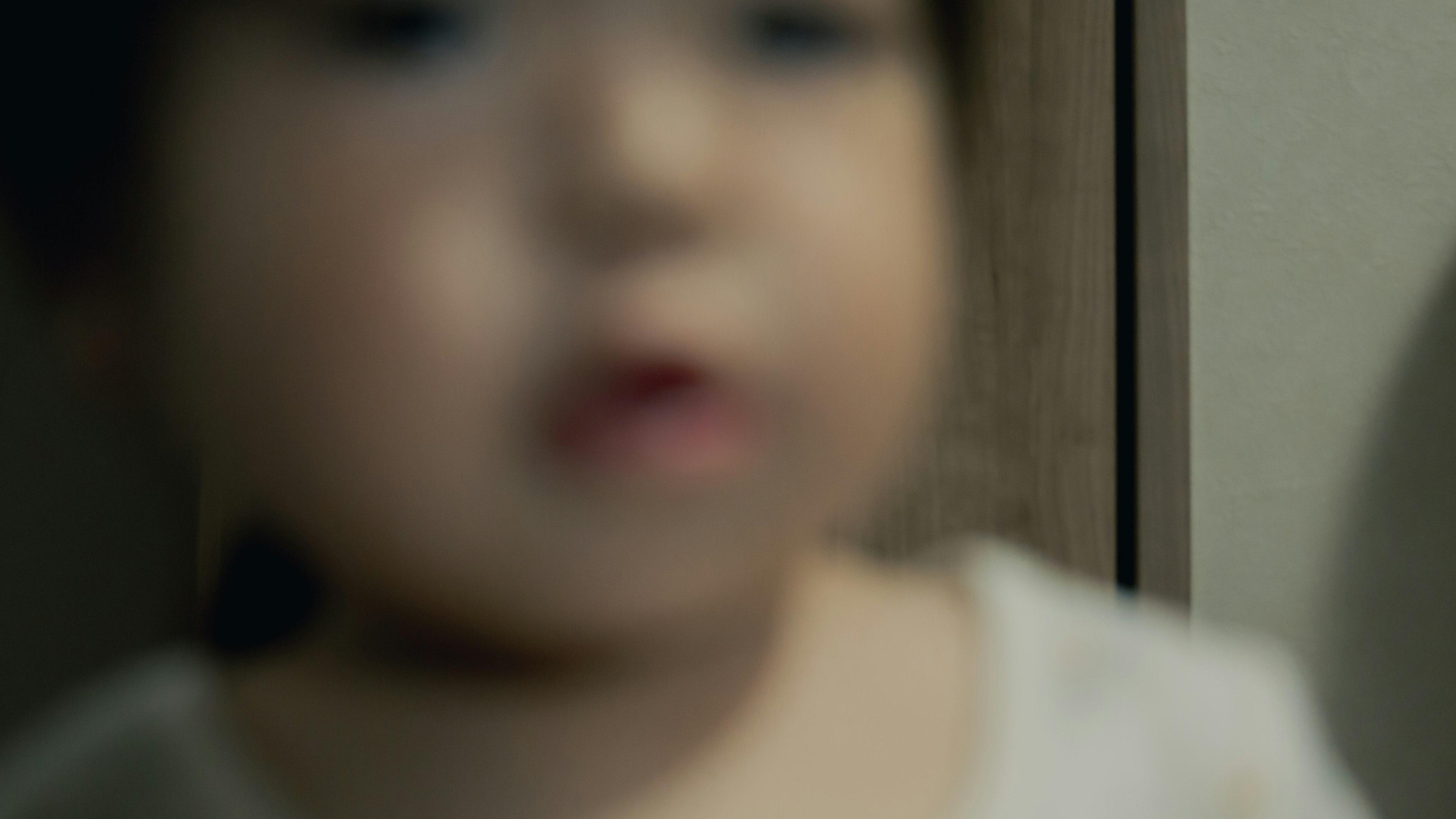 Blurry image of a child's face