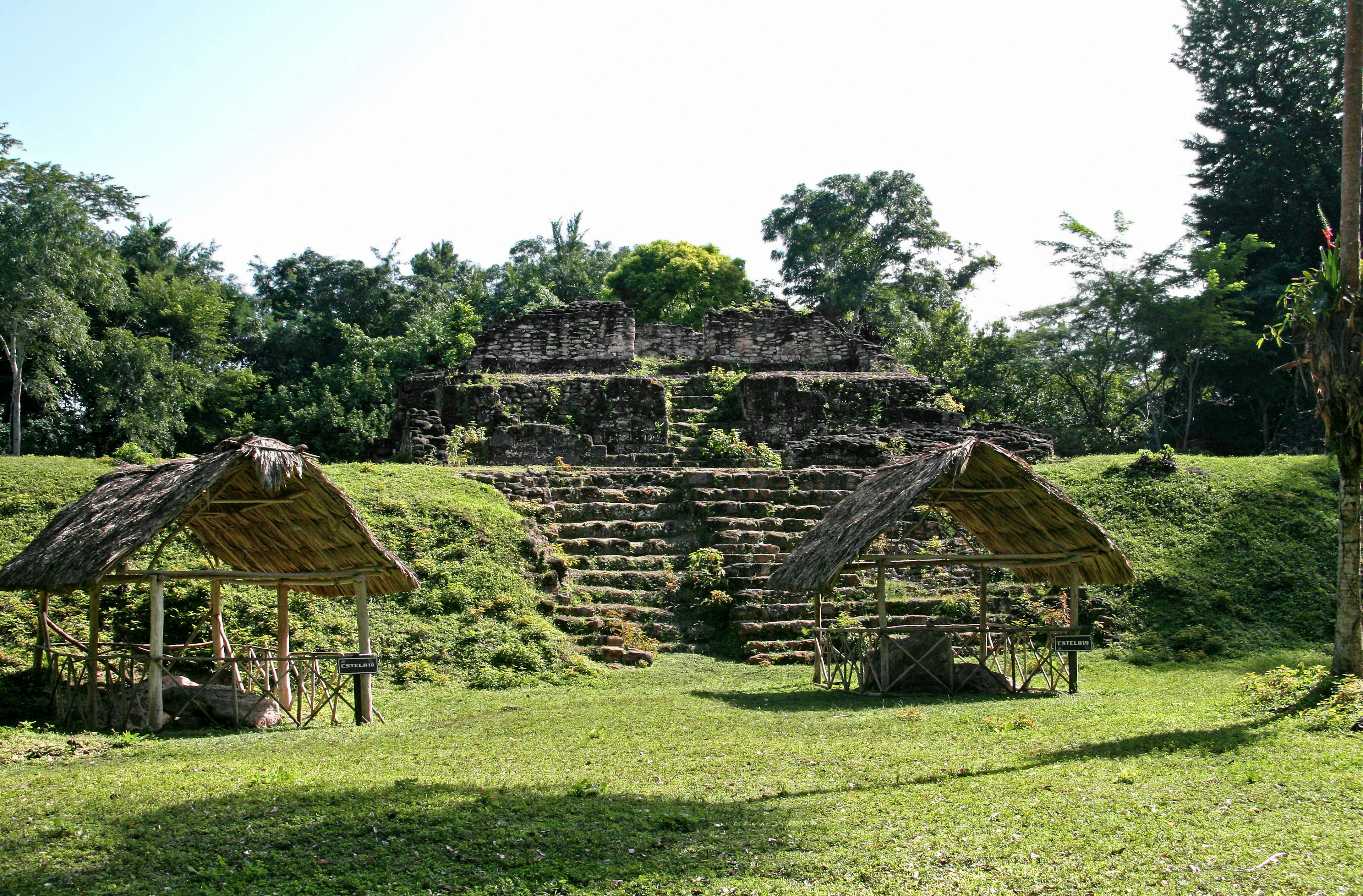 Ancient ruins surrounded by lush greenery