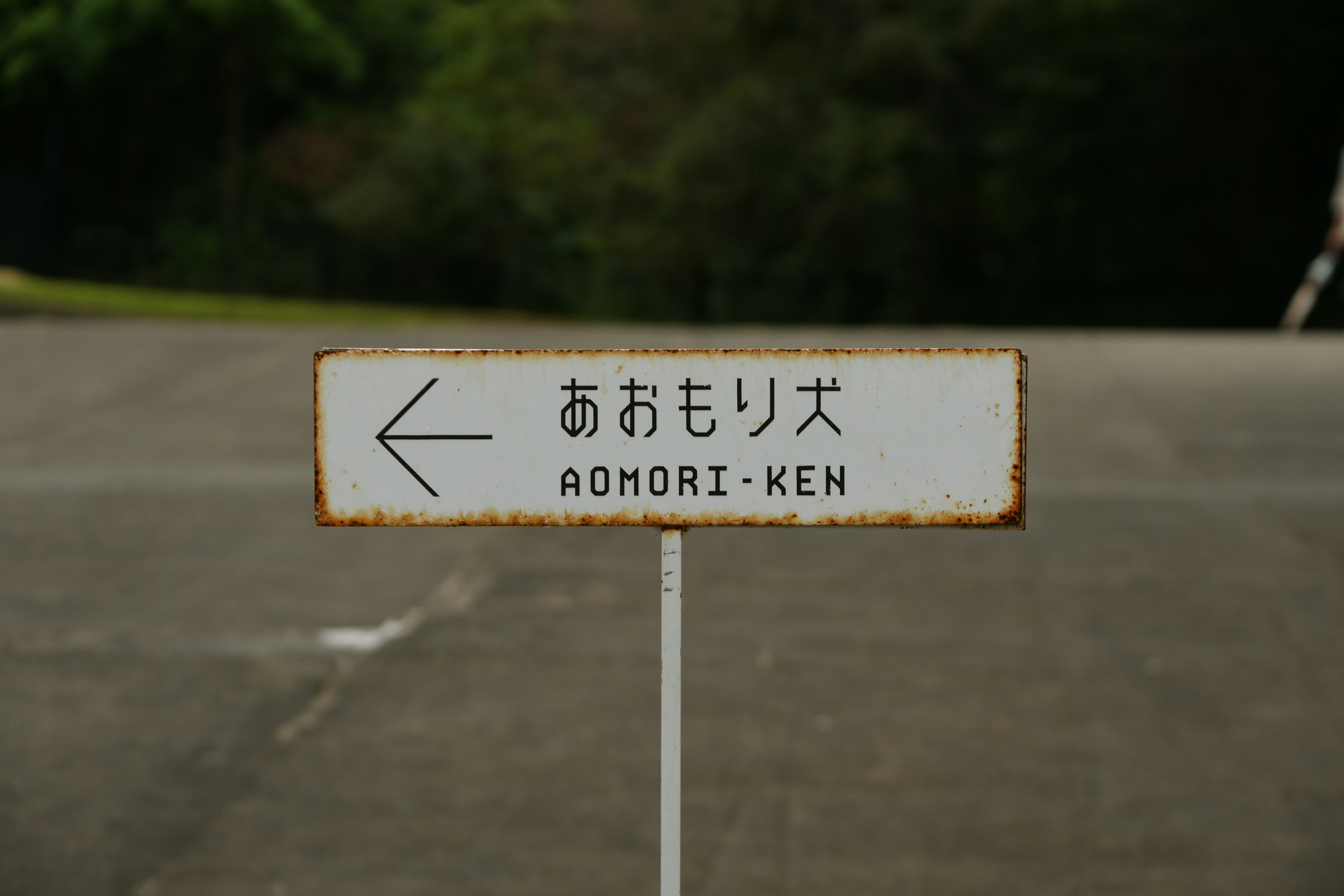 Cartello che indica la direzione verso Aomori Ken