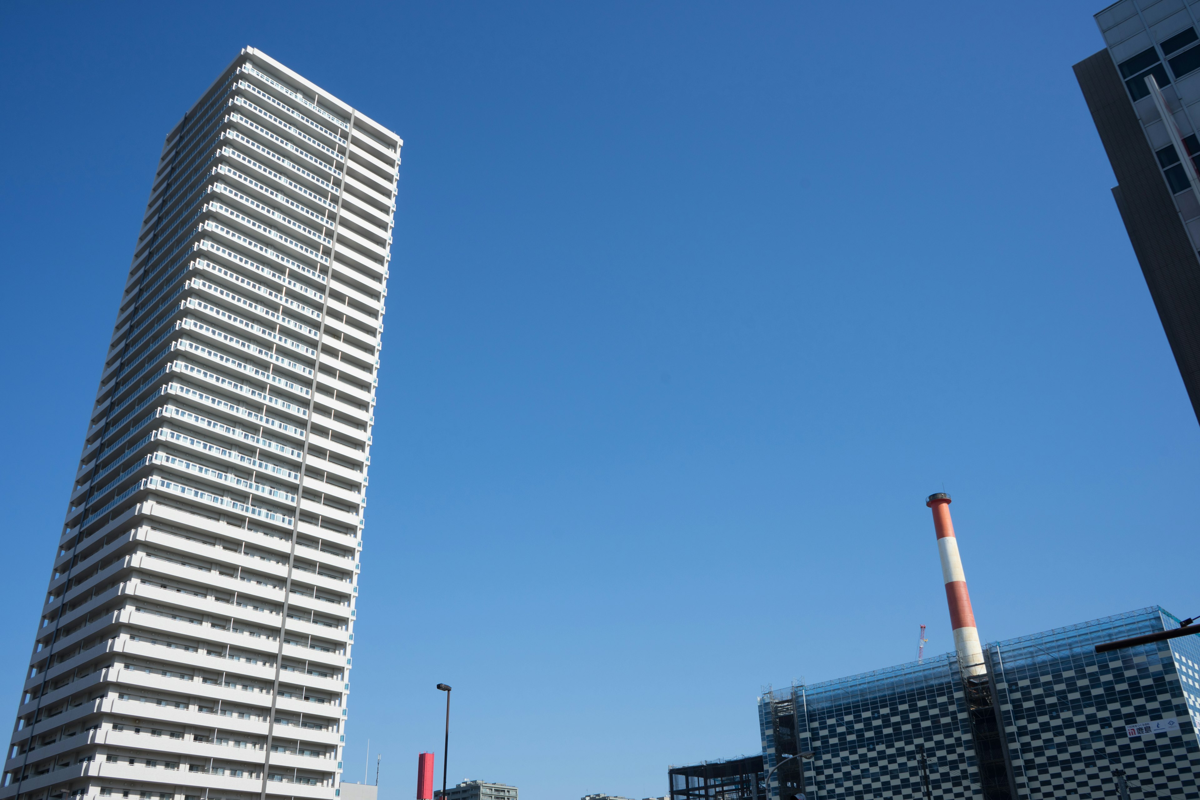 High-rise building against a clear blue sky