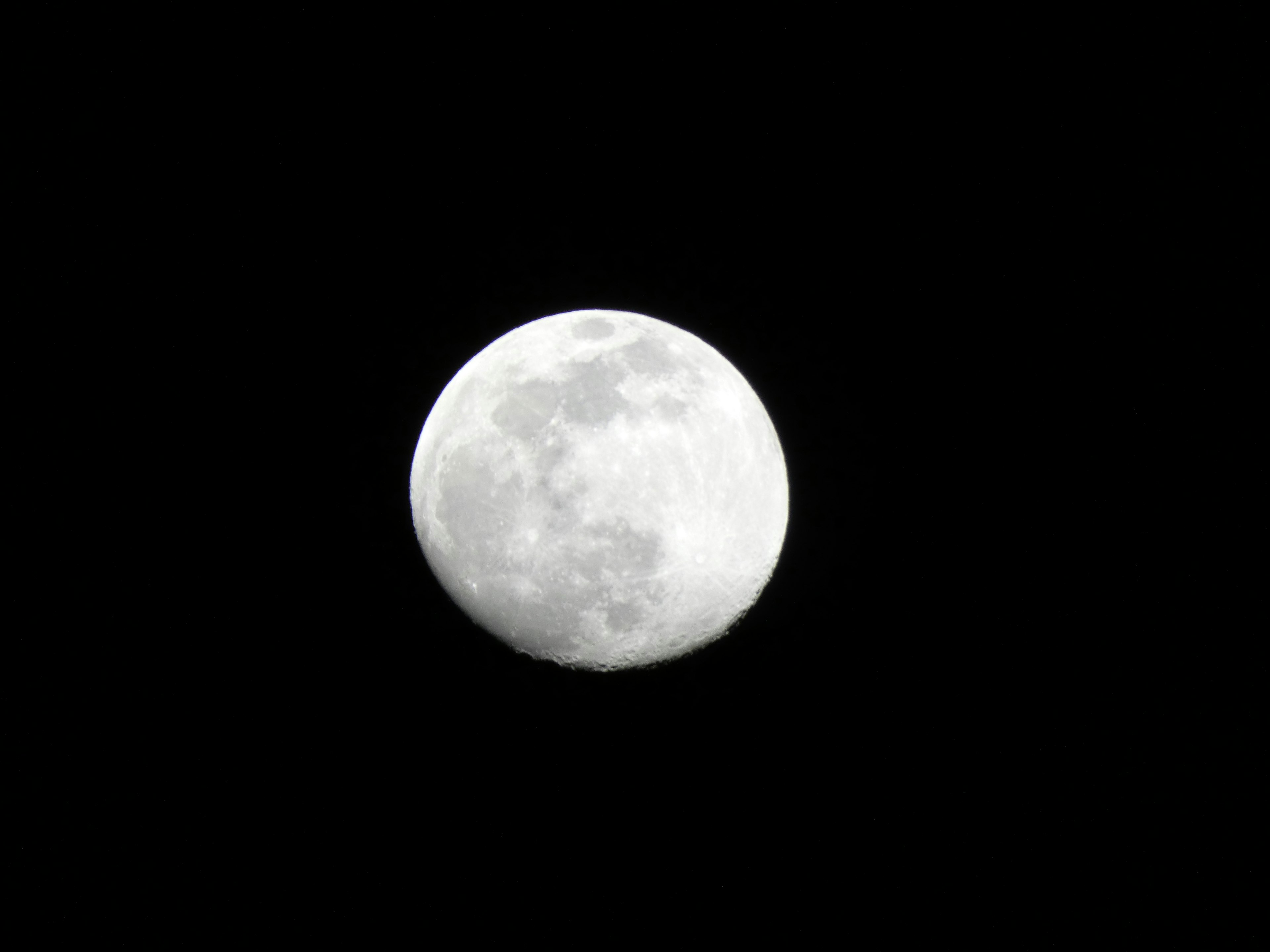 Luna piena brillante nel cielo notturno