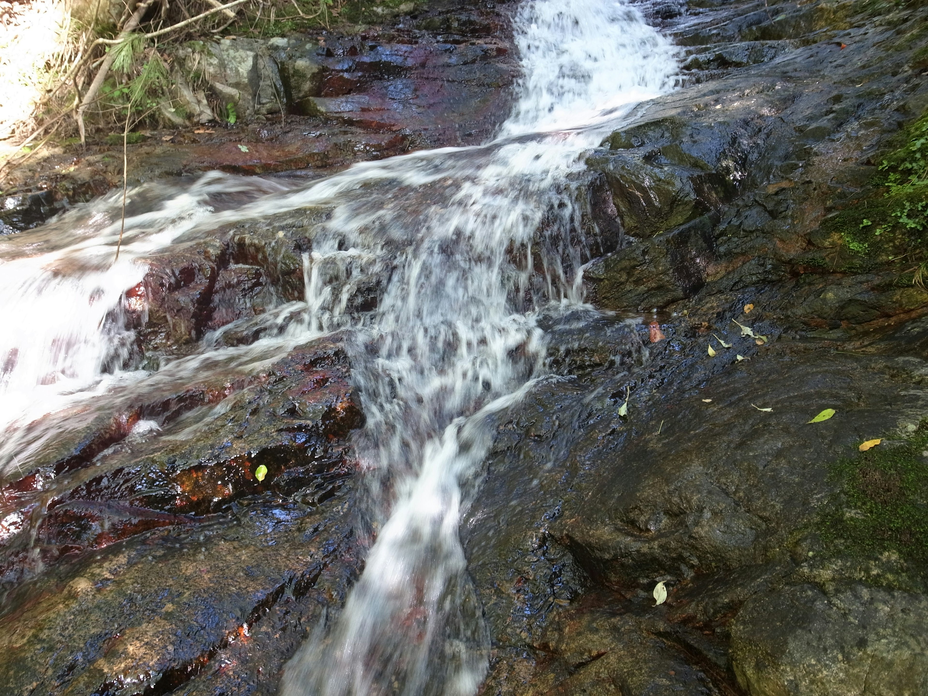 Eau qui coule sur des rochers dans un cadre naturel