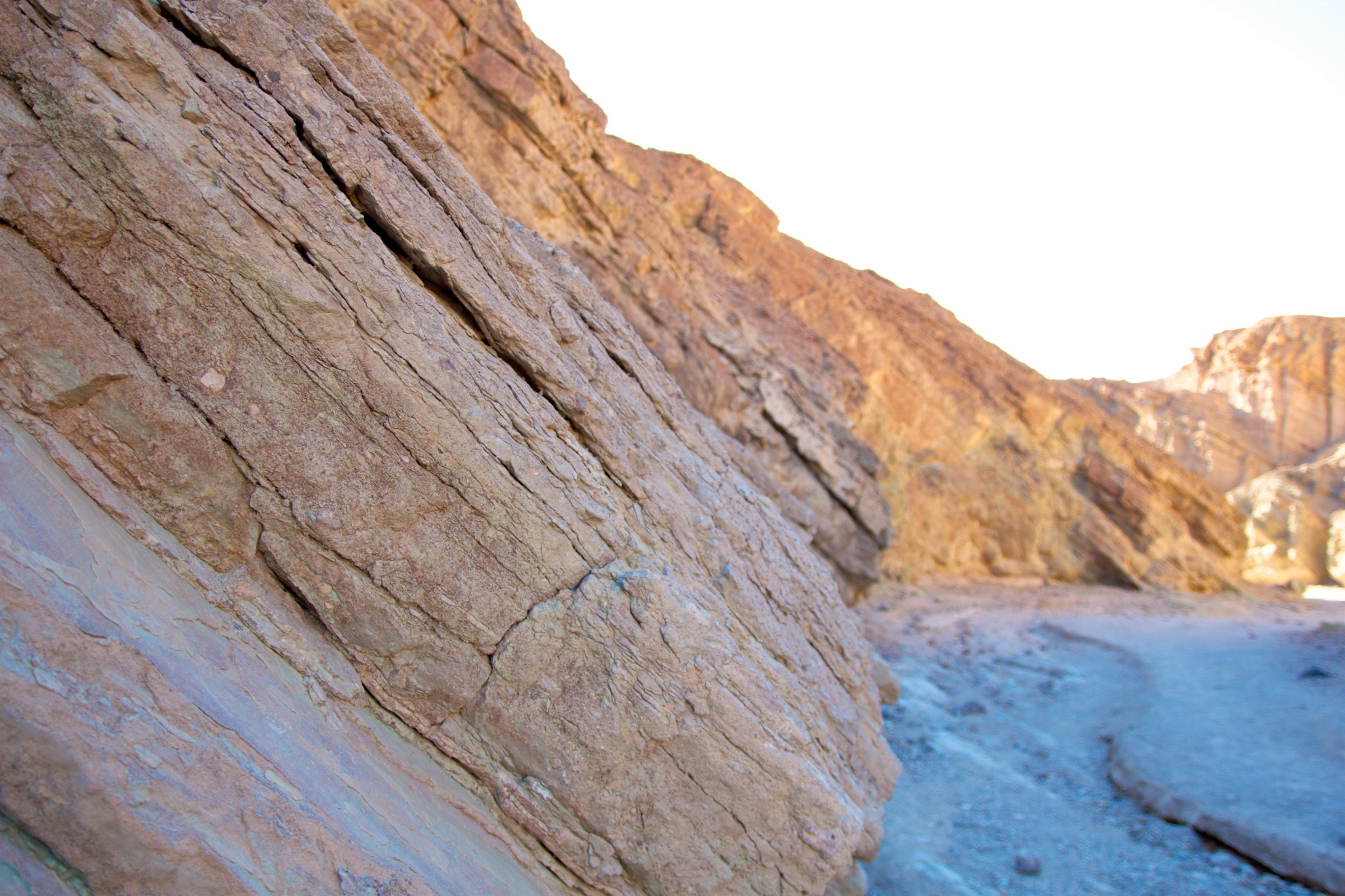 Landscape featuring sandstone layers and rock texture