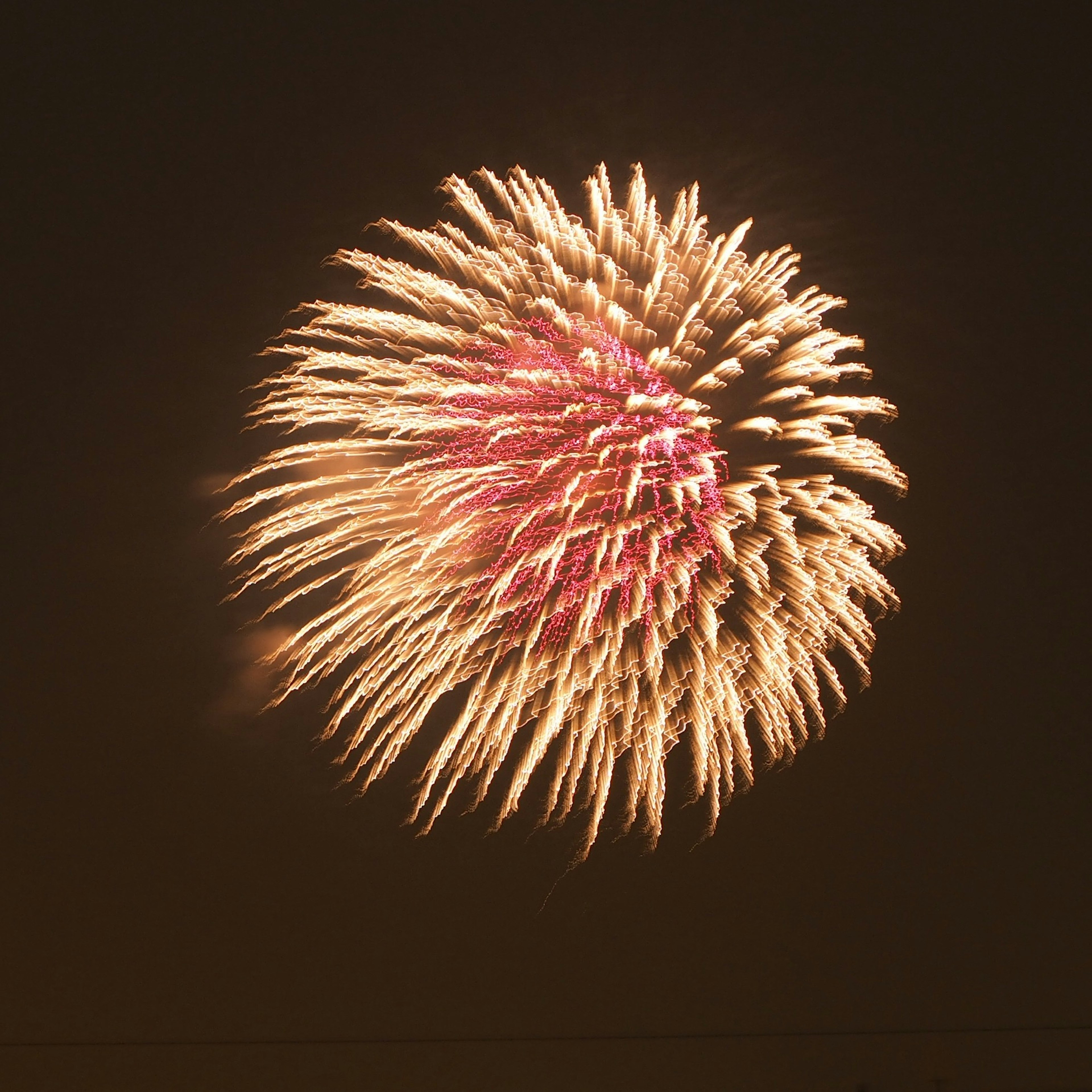 夜空中繽紛的煙火爆炸