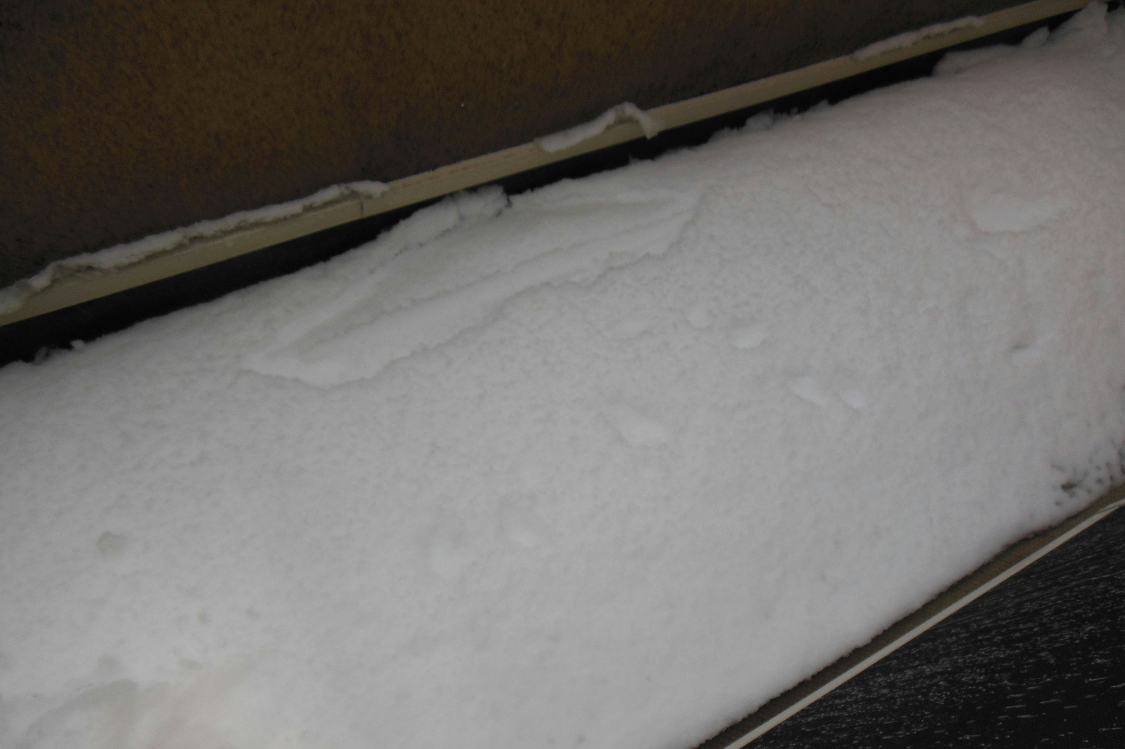 Photo of a long surface covered with white foam