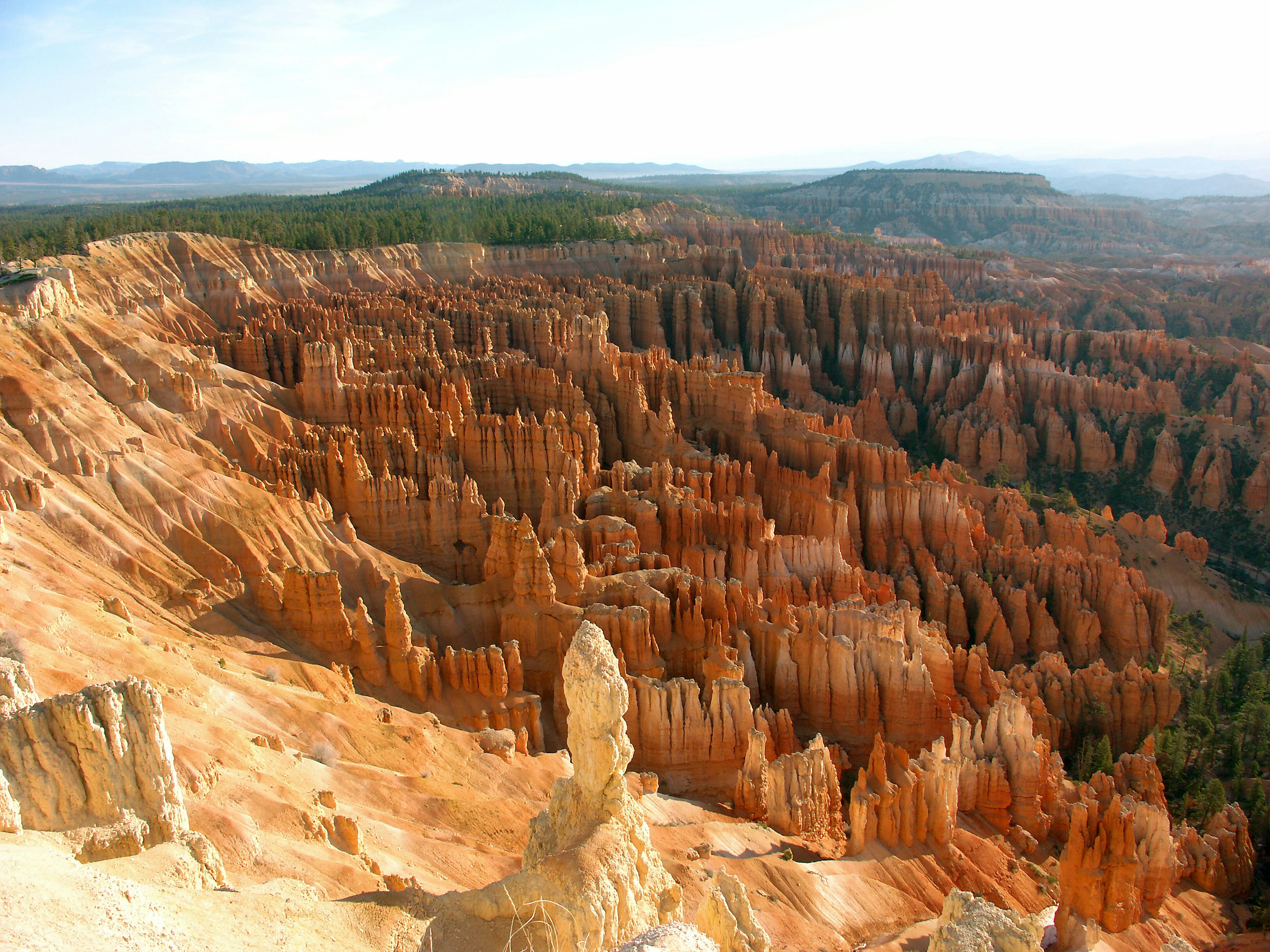 Cảnh quan toàn cảnh của những hình thành đá độc đáo ở Bryce Canyon