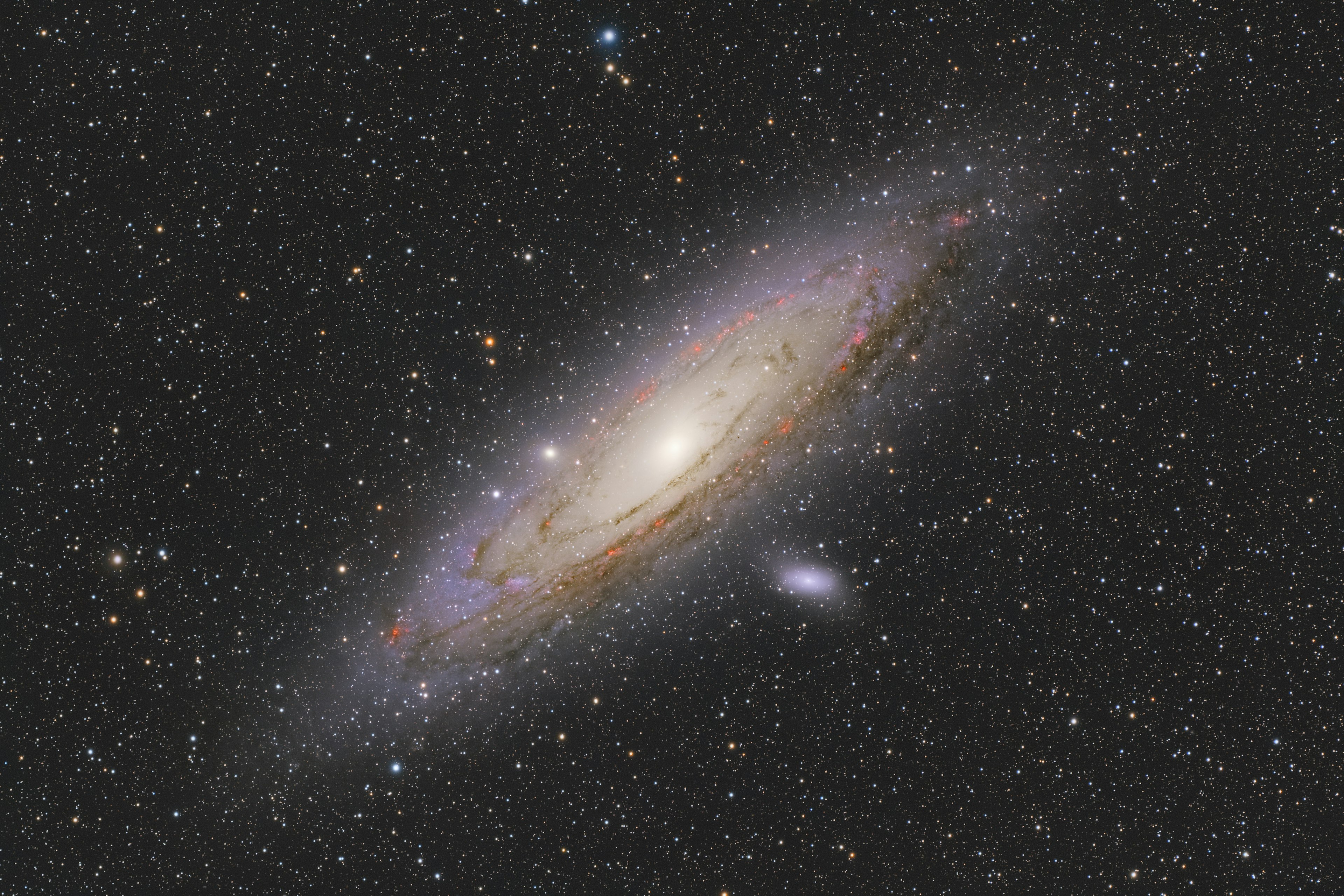 Atemberaubendes Bild der Andromeda-Galaxie mit Sternen und kosmischem Hintergrund