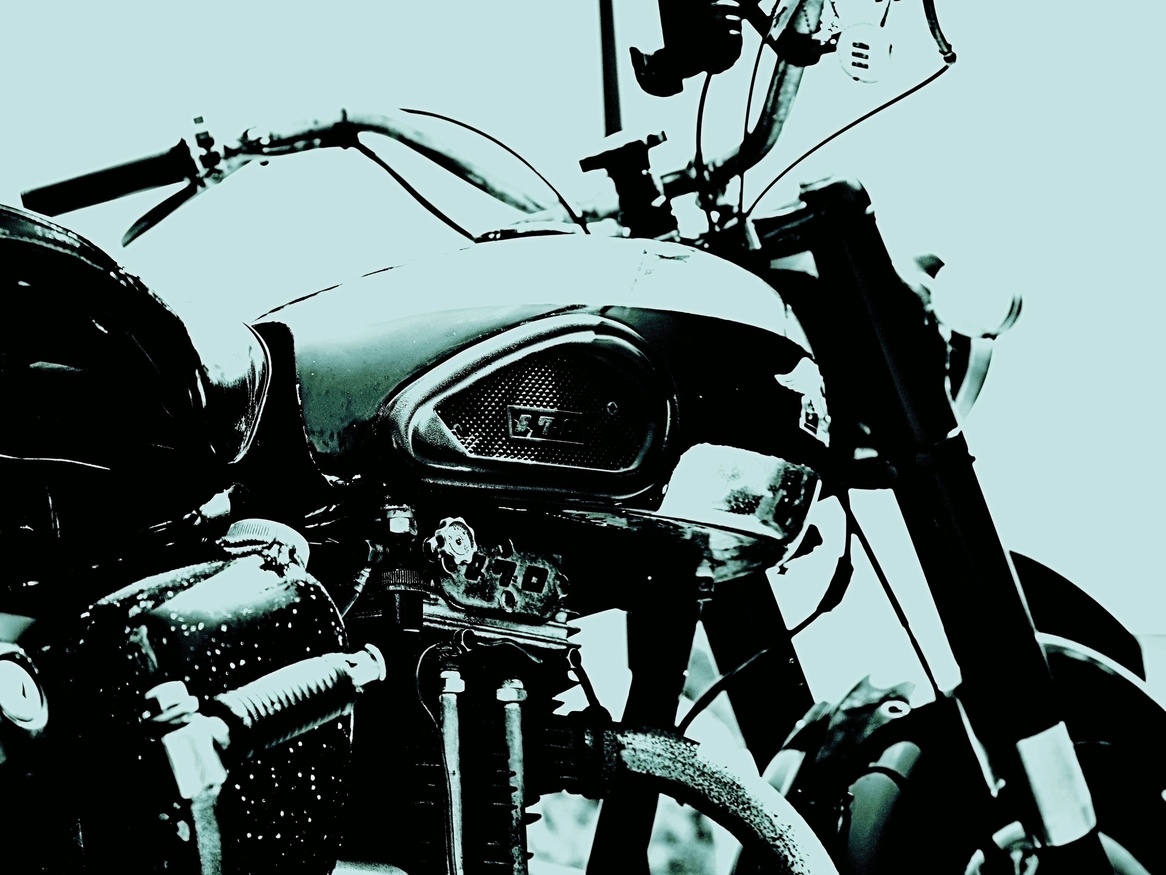 Close-up of a motorcycle showcasing the meter and handlebars