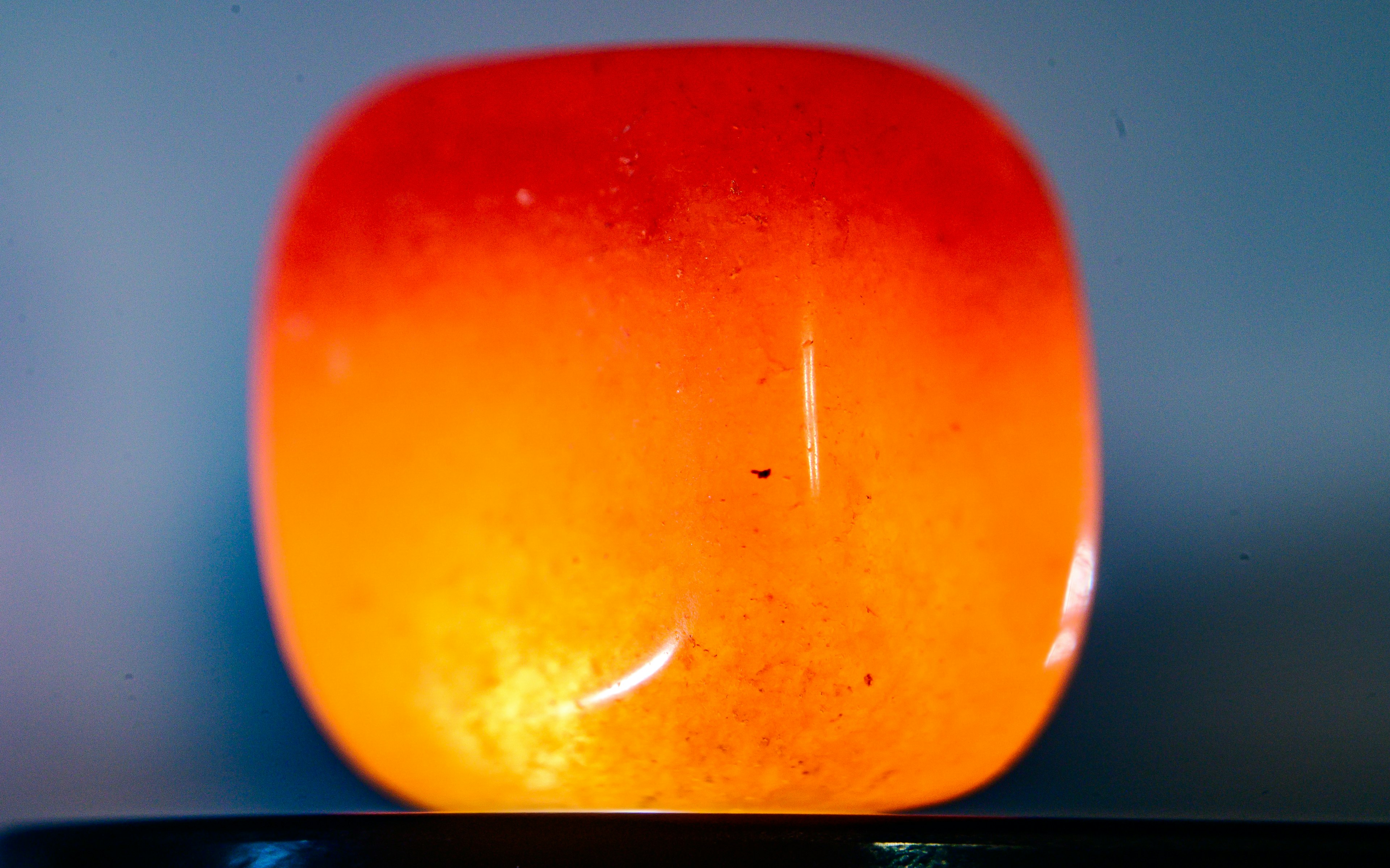 Smooth stone with an orange gradient