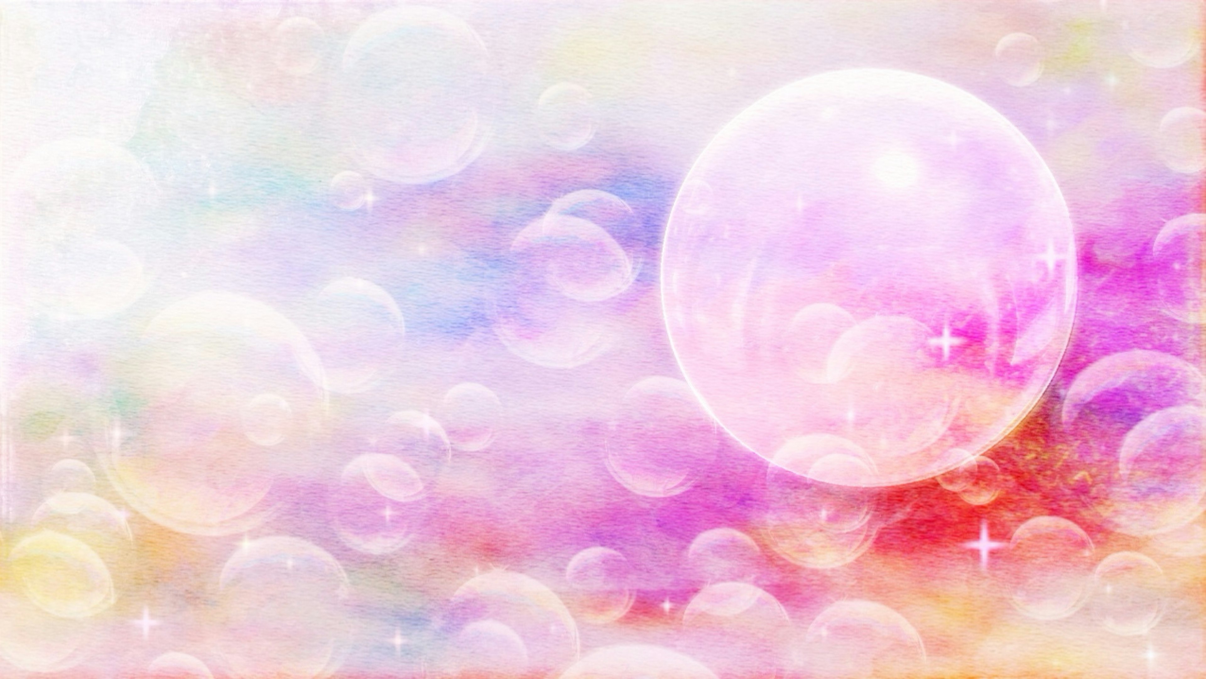 Dreamy background with soft pastel bubbles floating