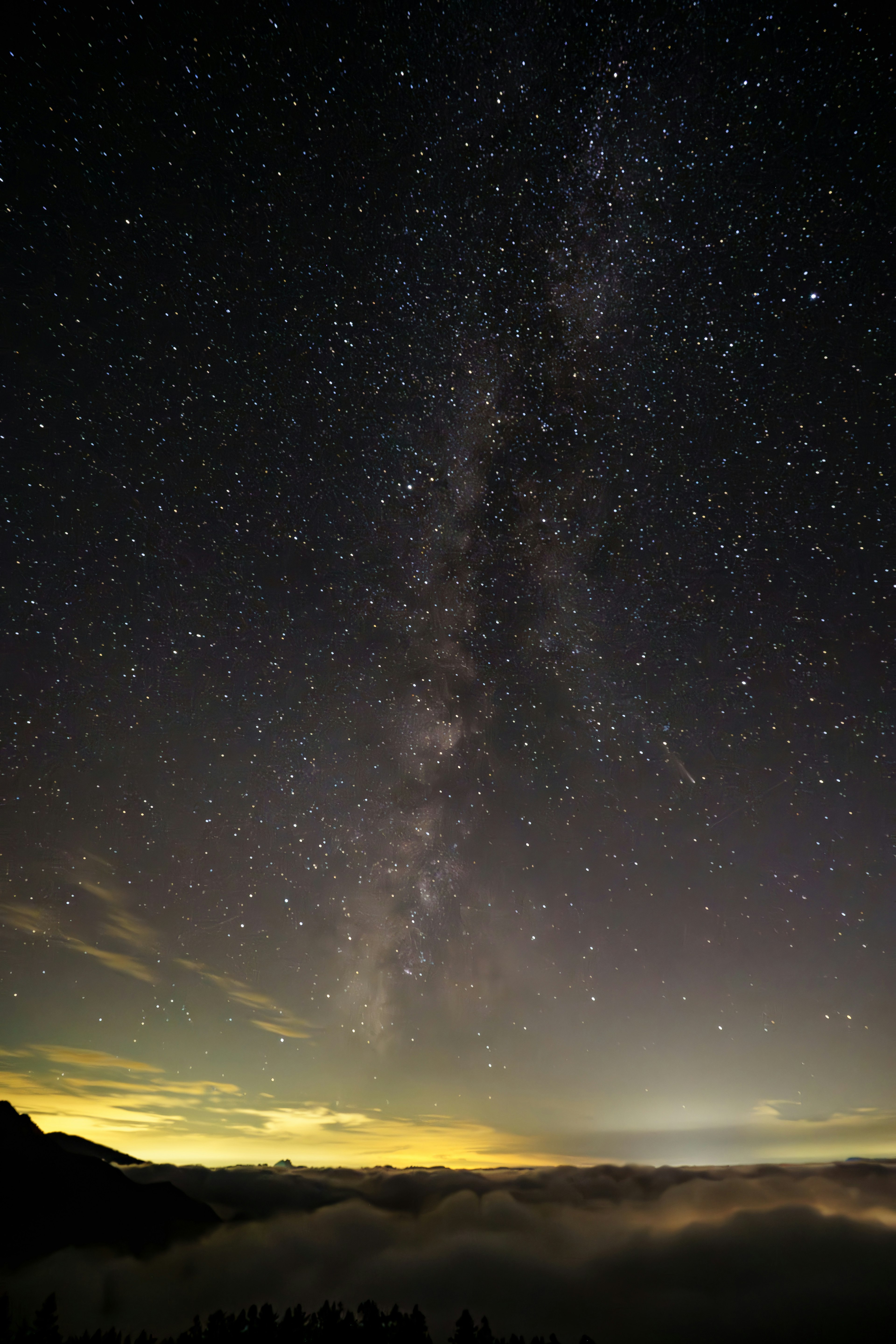 Night sky filled with stars and the Milky Way