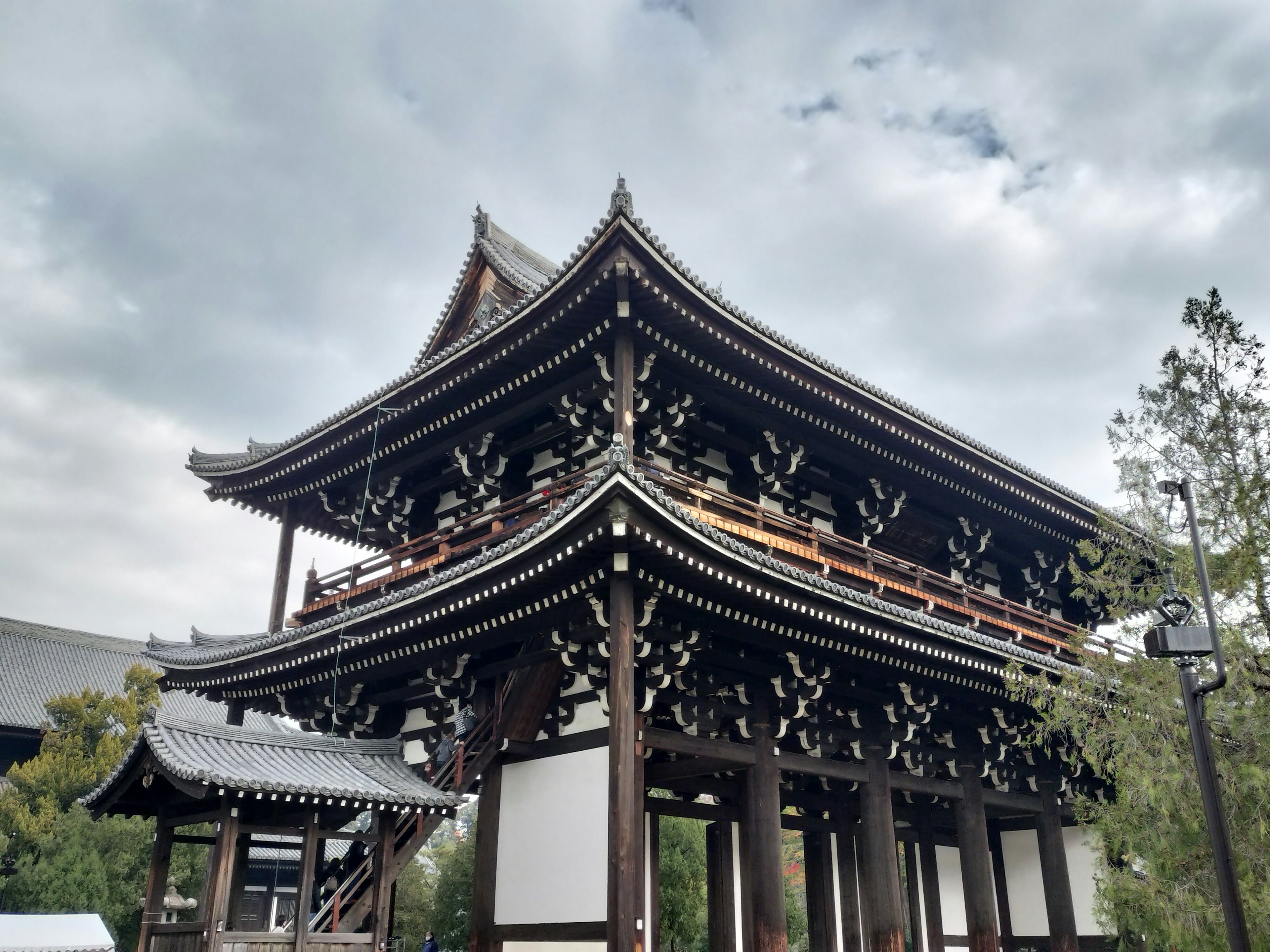 Traditional Japanese architecture featuring a pagoda-style roof