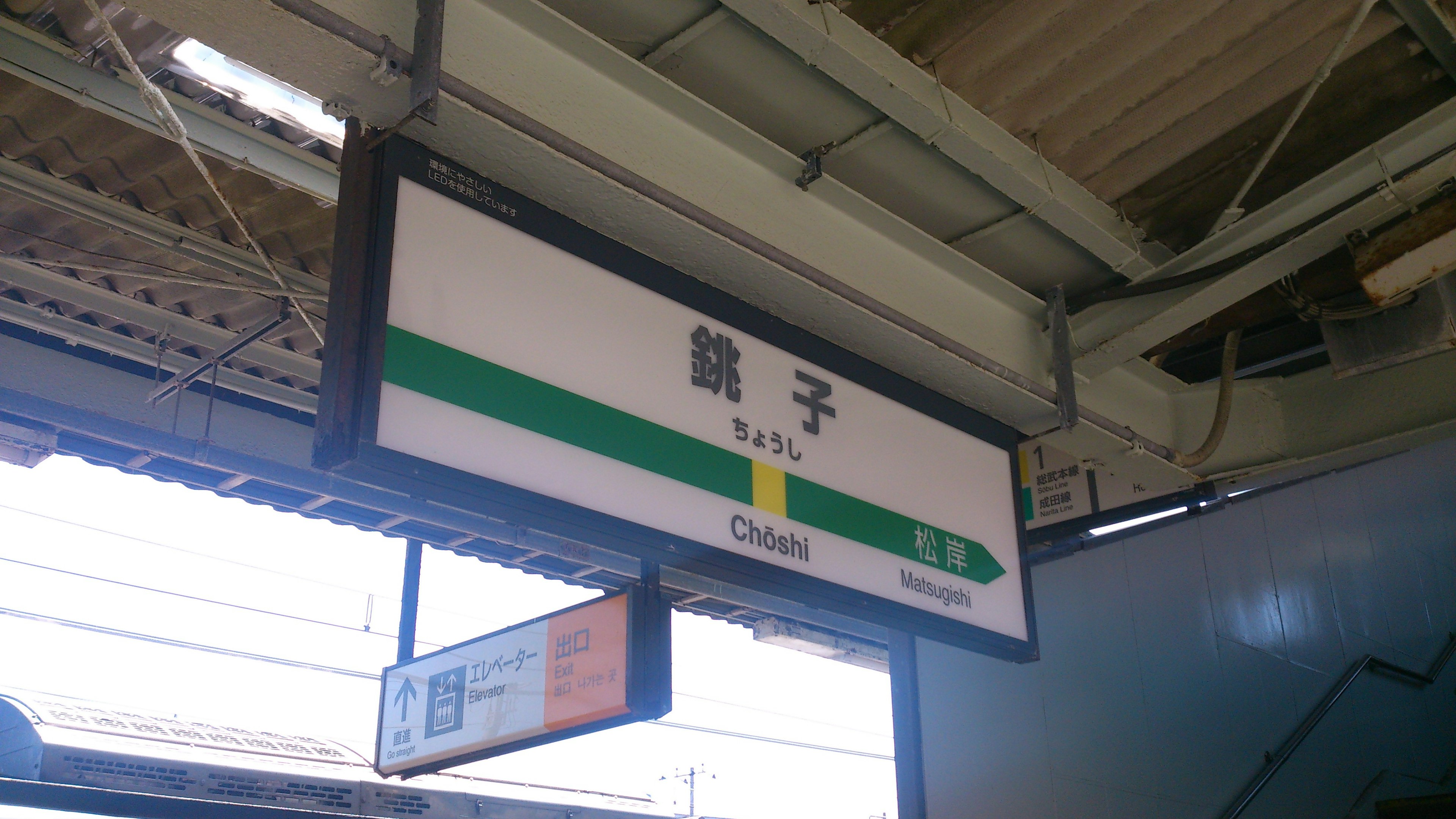 Sign displaying information for Tsurumi Station