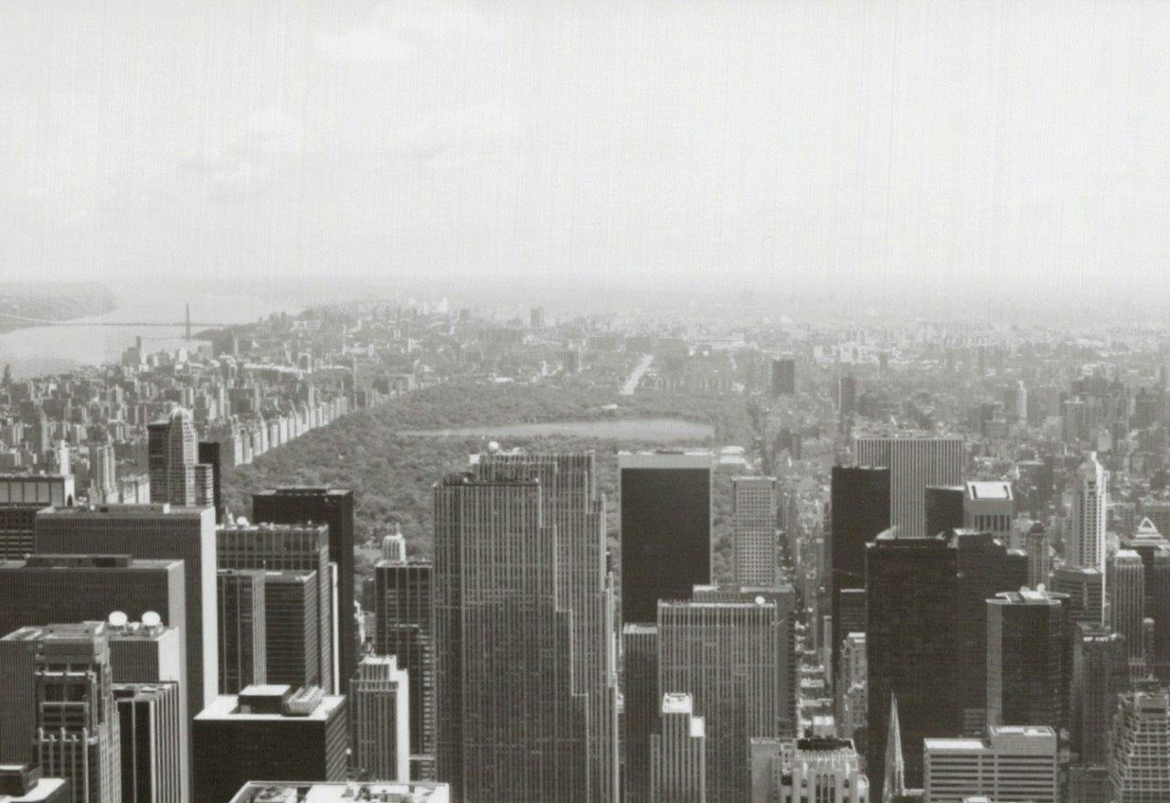 Panoramic view of New York skyscrapers and Central Park