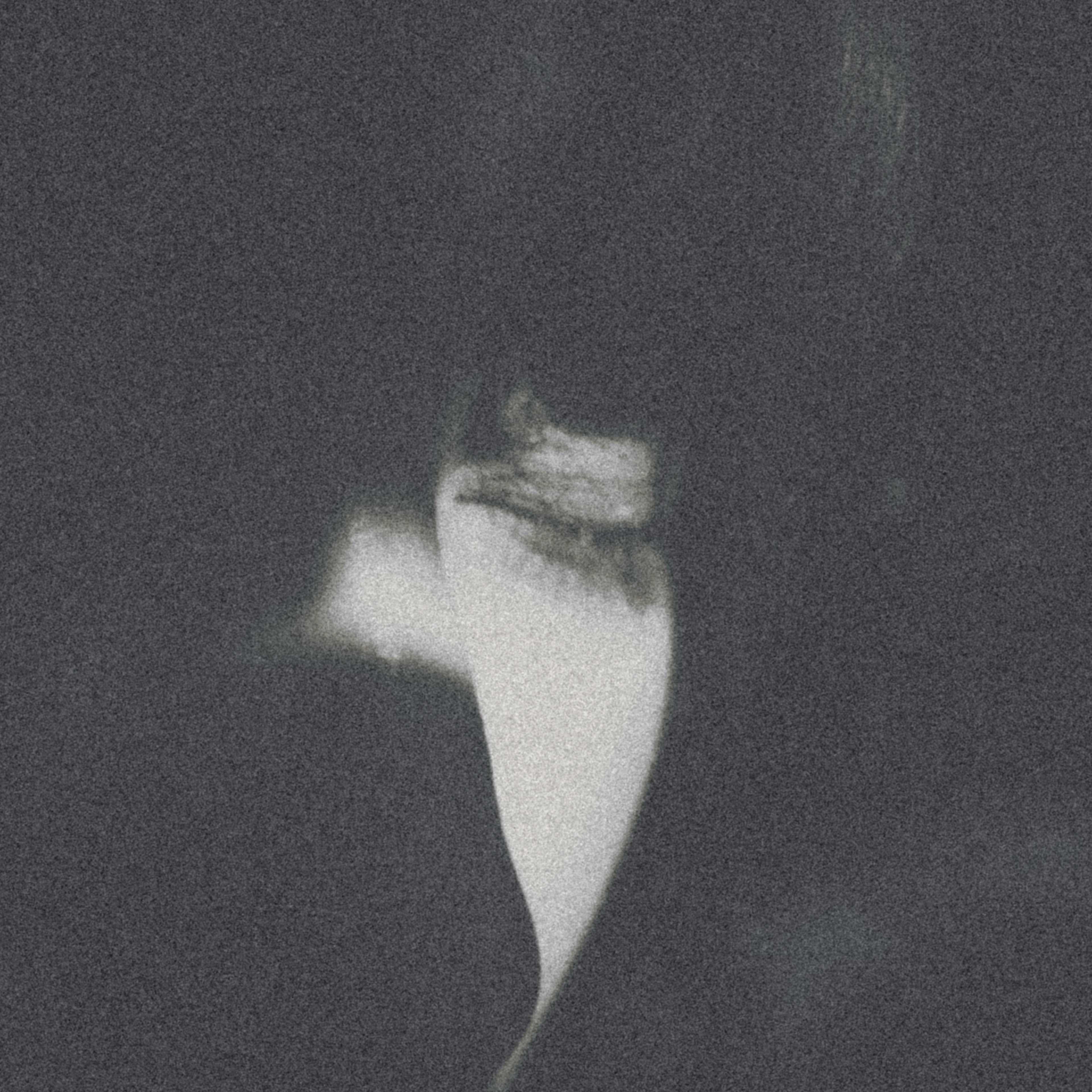 Abstract monochrome portrait featuring subtle interplay of light and shadow