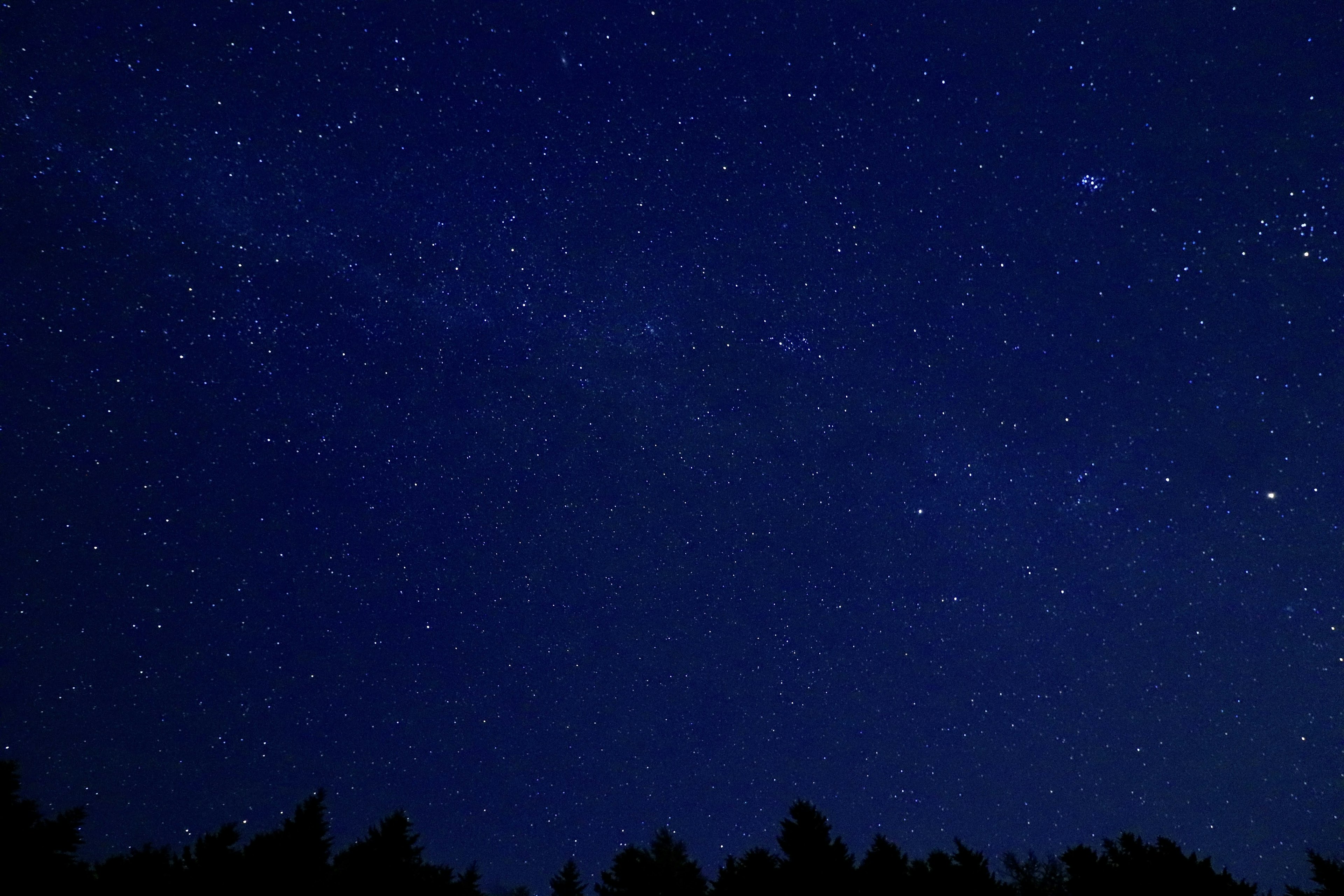 夜空中布滿無數星星，背景黑暗