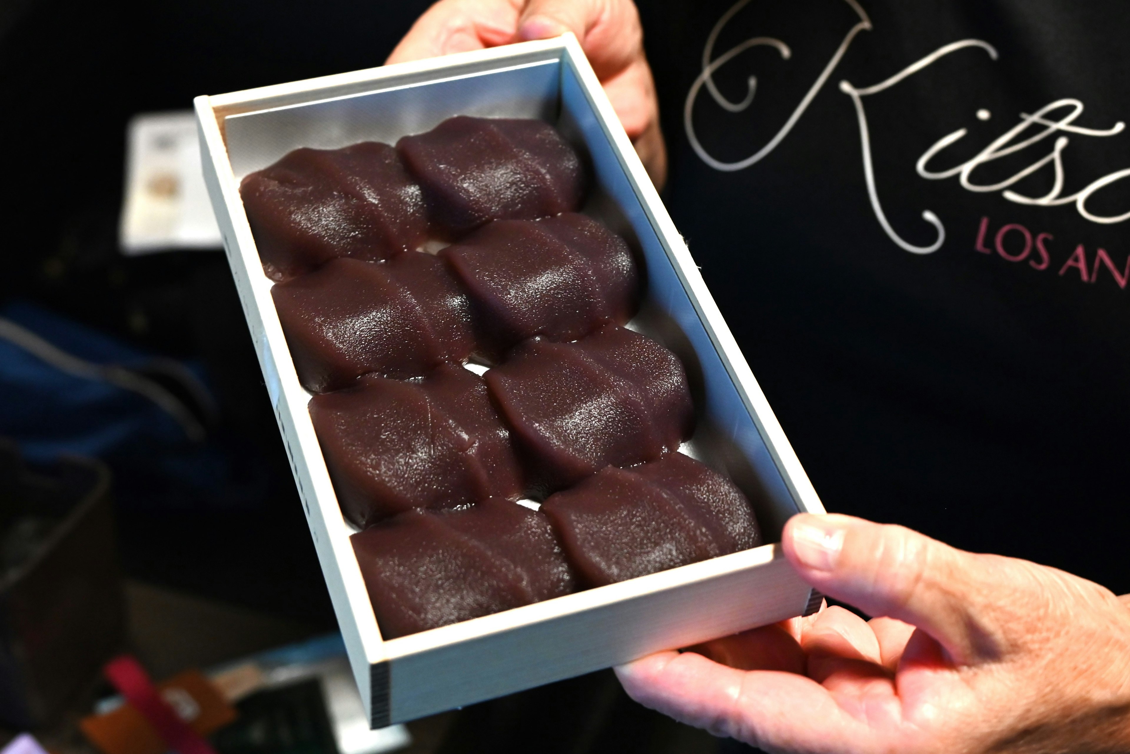 Image of traditional Japanese sweets held in a box