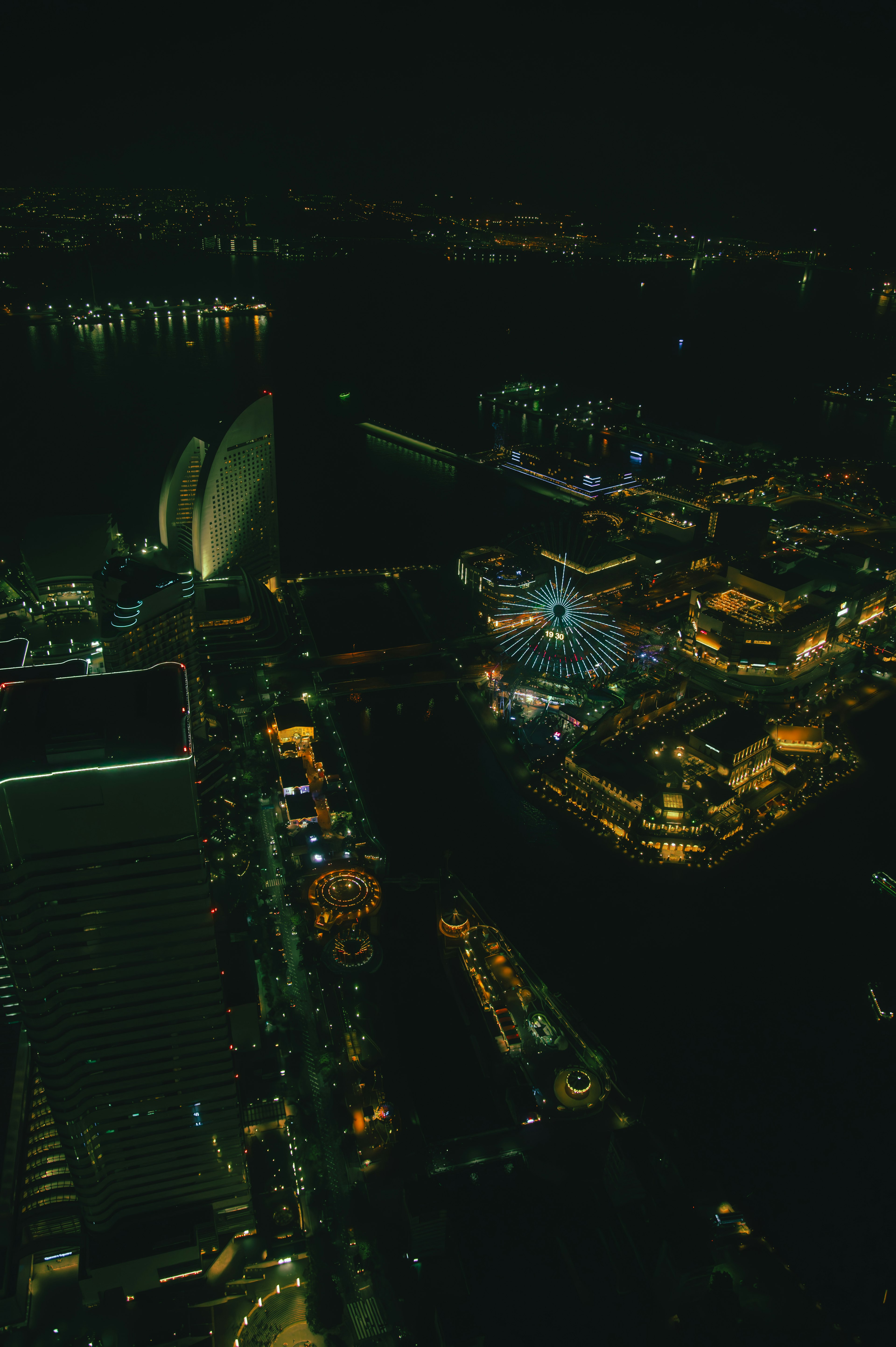 悉尼港的美麗夜景 包含悉尼歌劇院和閃爍的城市燈光