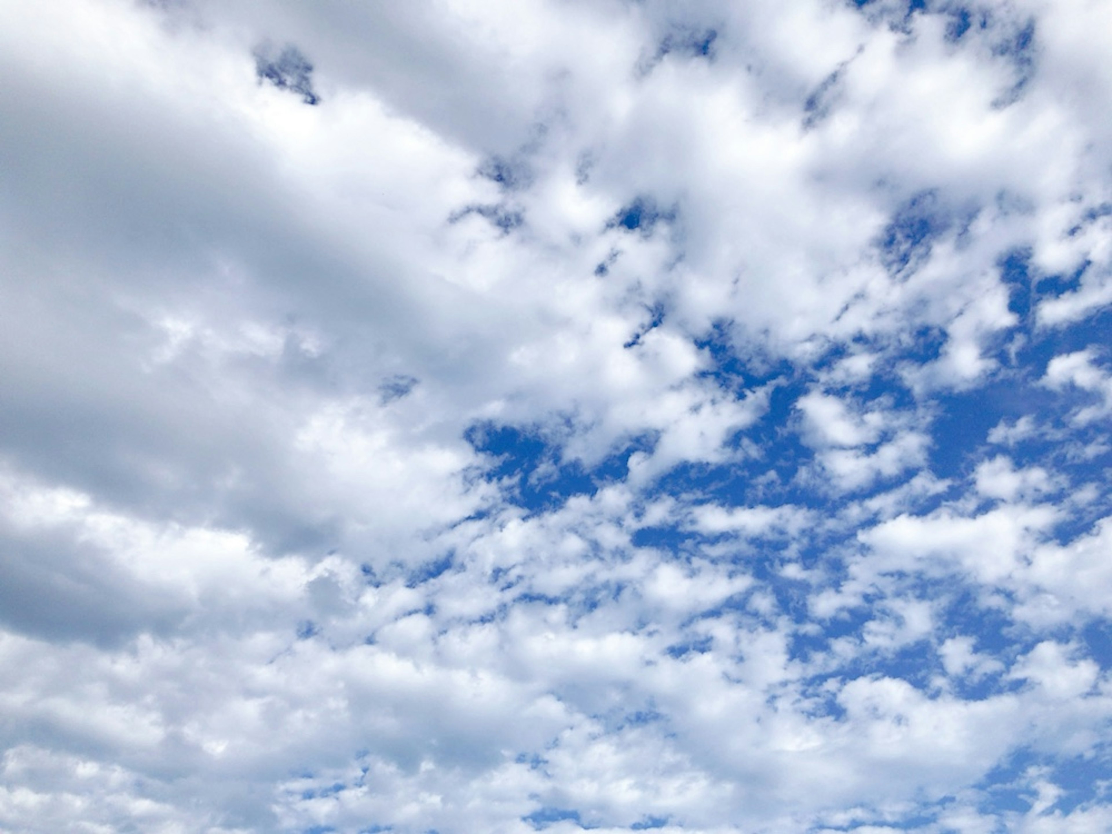 Eine Landschaft mit blauem Himmel und weißen Wolken