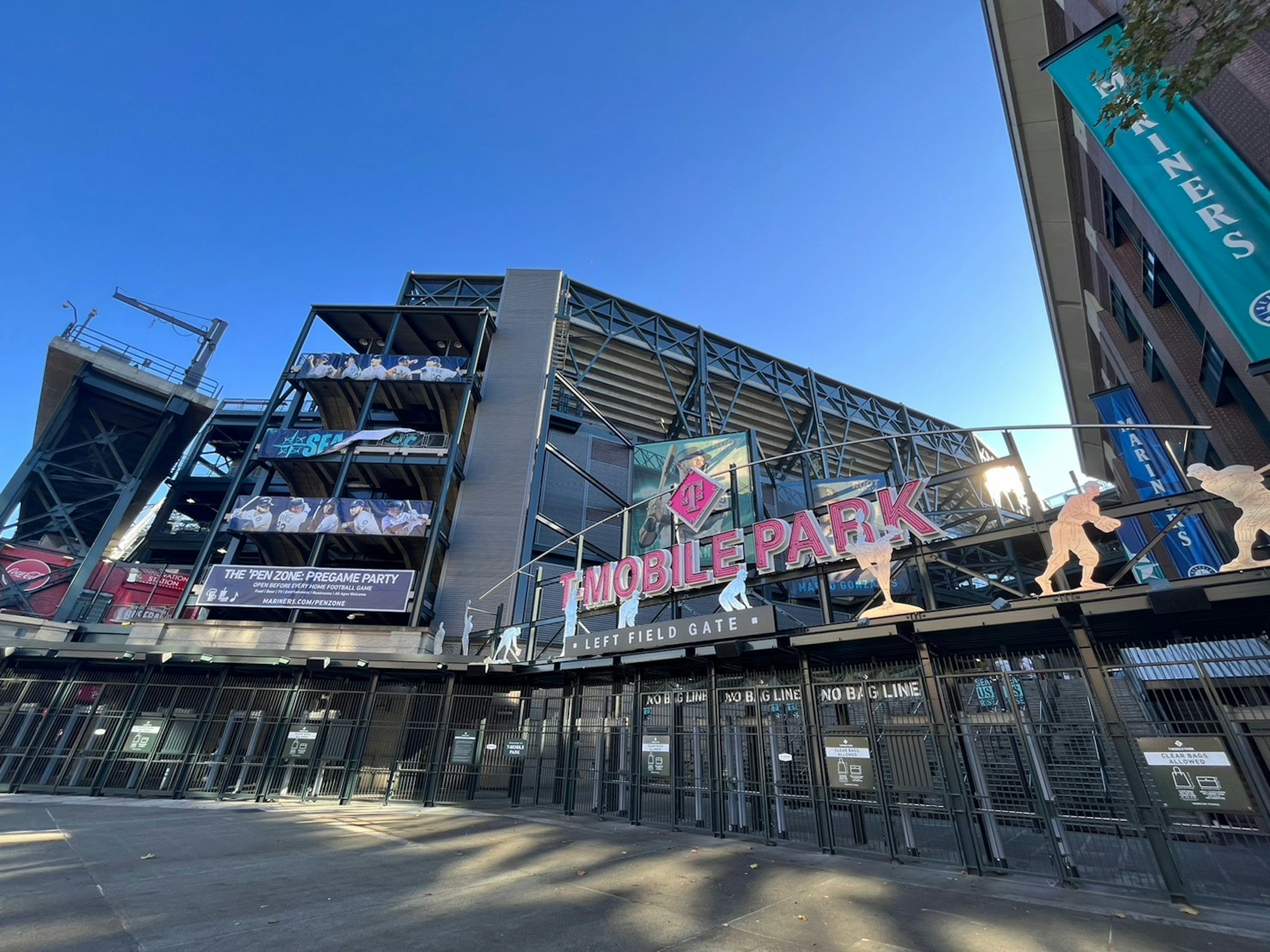 Exterior view of Mobile Park showcasing the entrance and signage