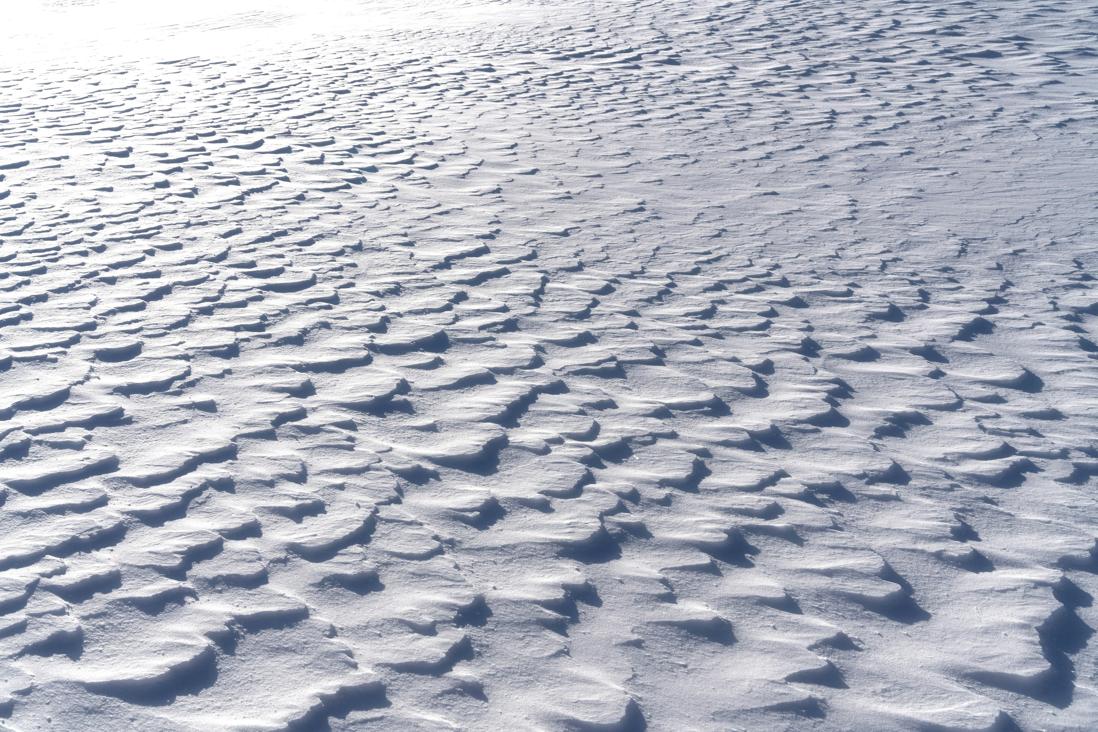 Landscape with rippled snow patterns