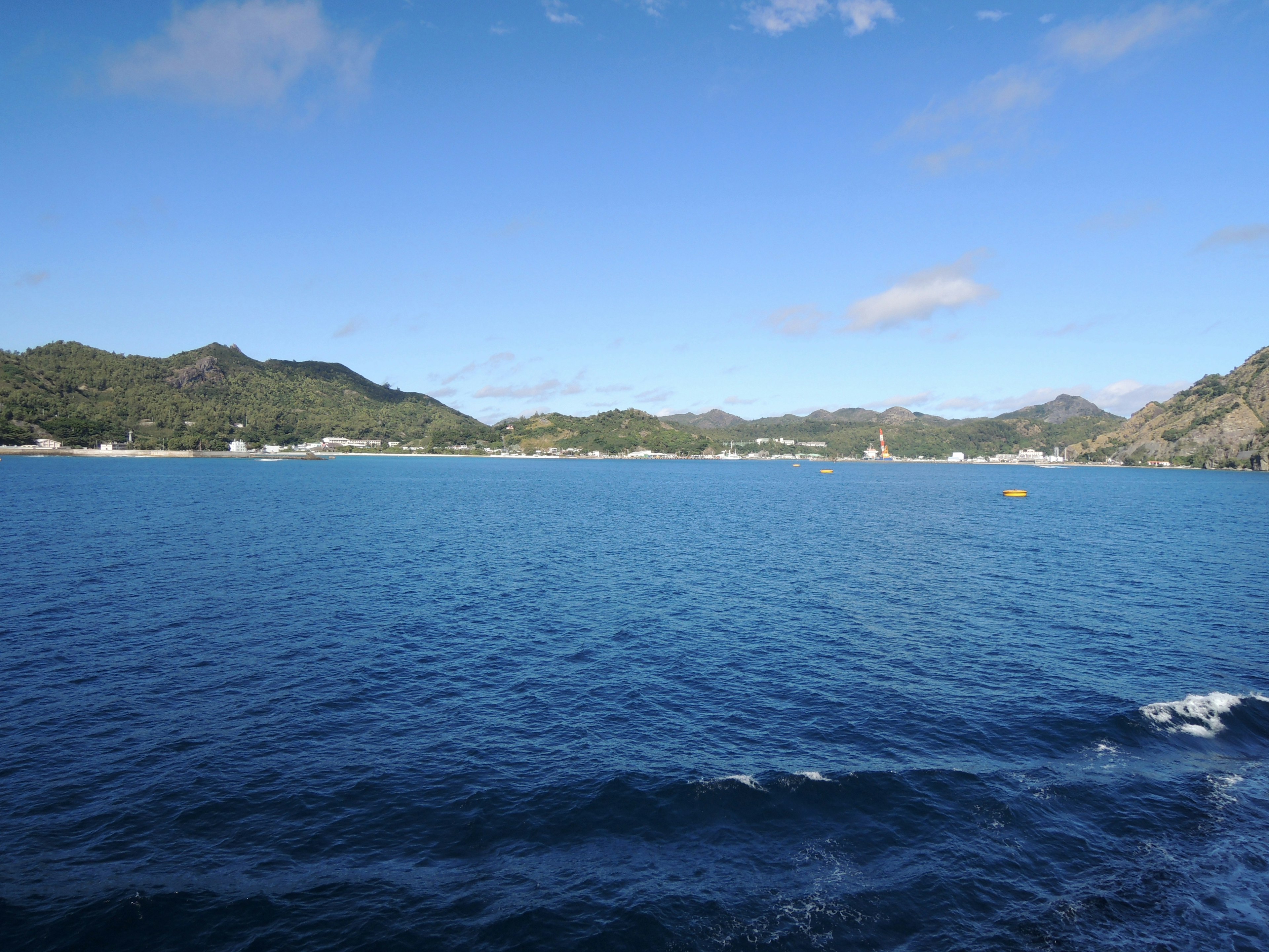 Beautiful landscape with blue sea and mountains