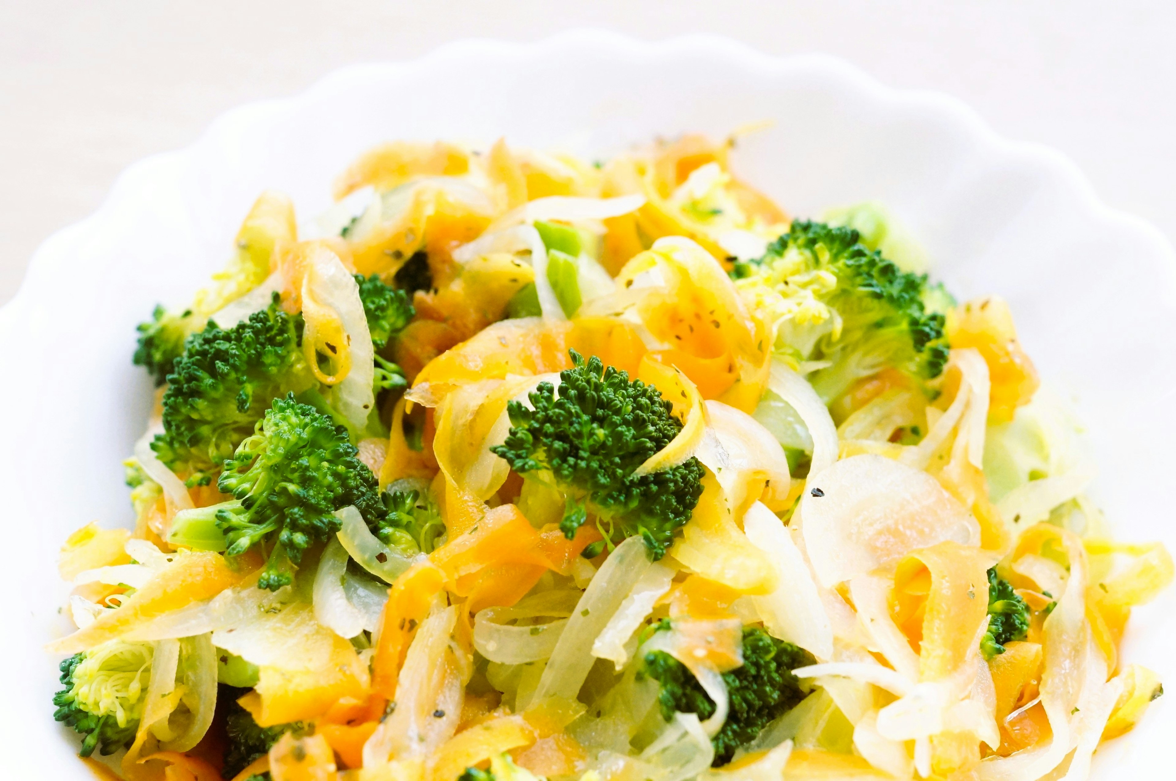 Colorful broccoli and carrot salad