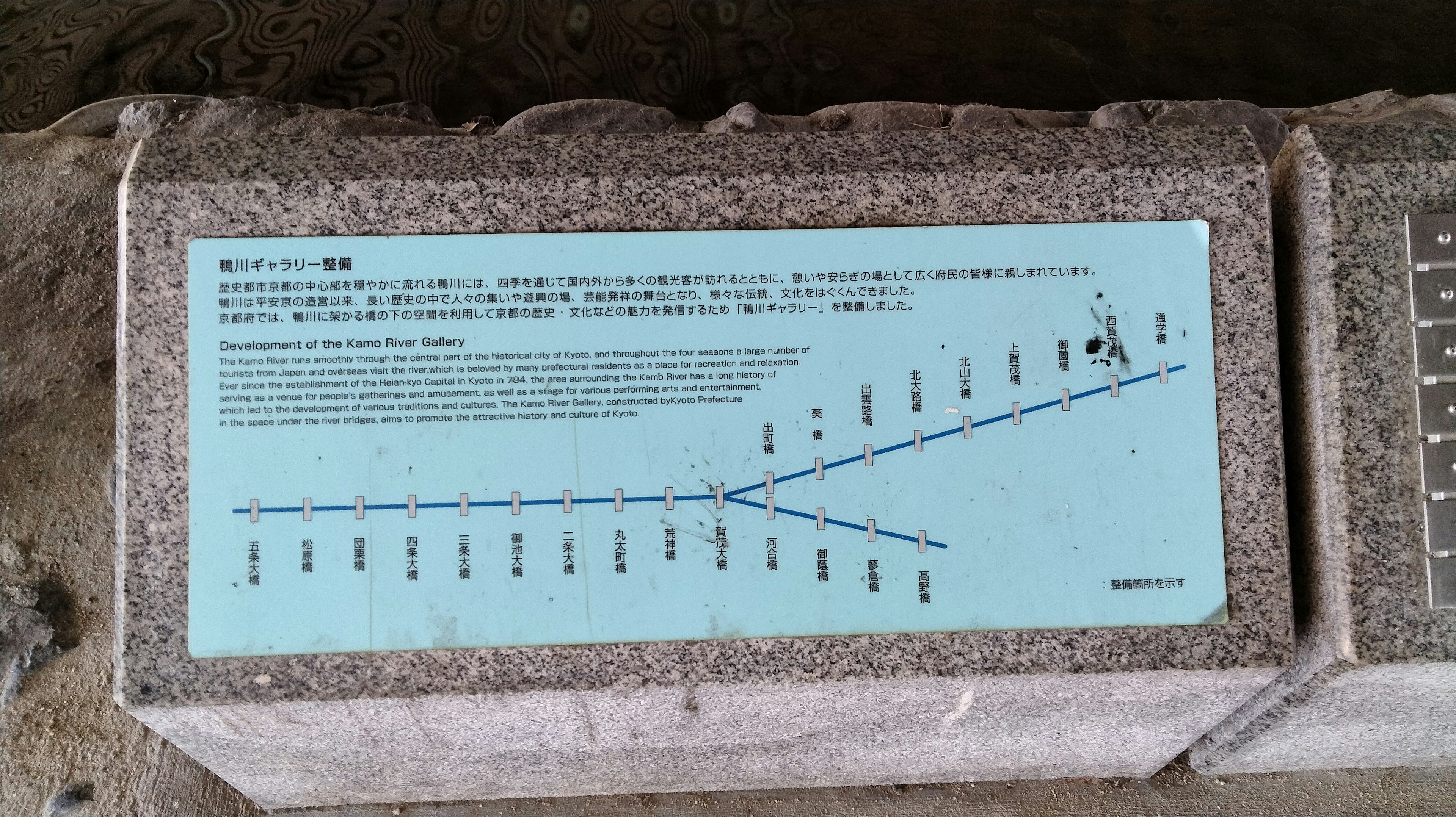 Panneau d'information bleu avec un graphique et un texte explicatif