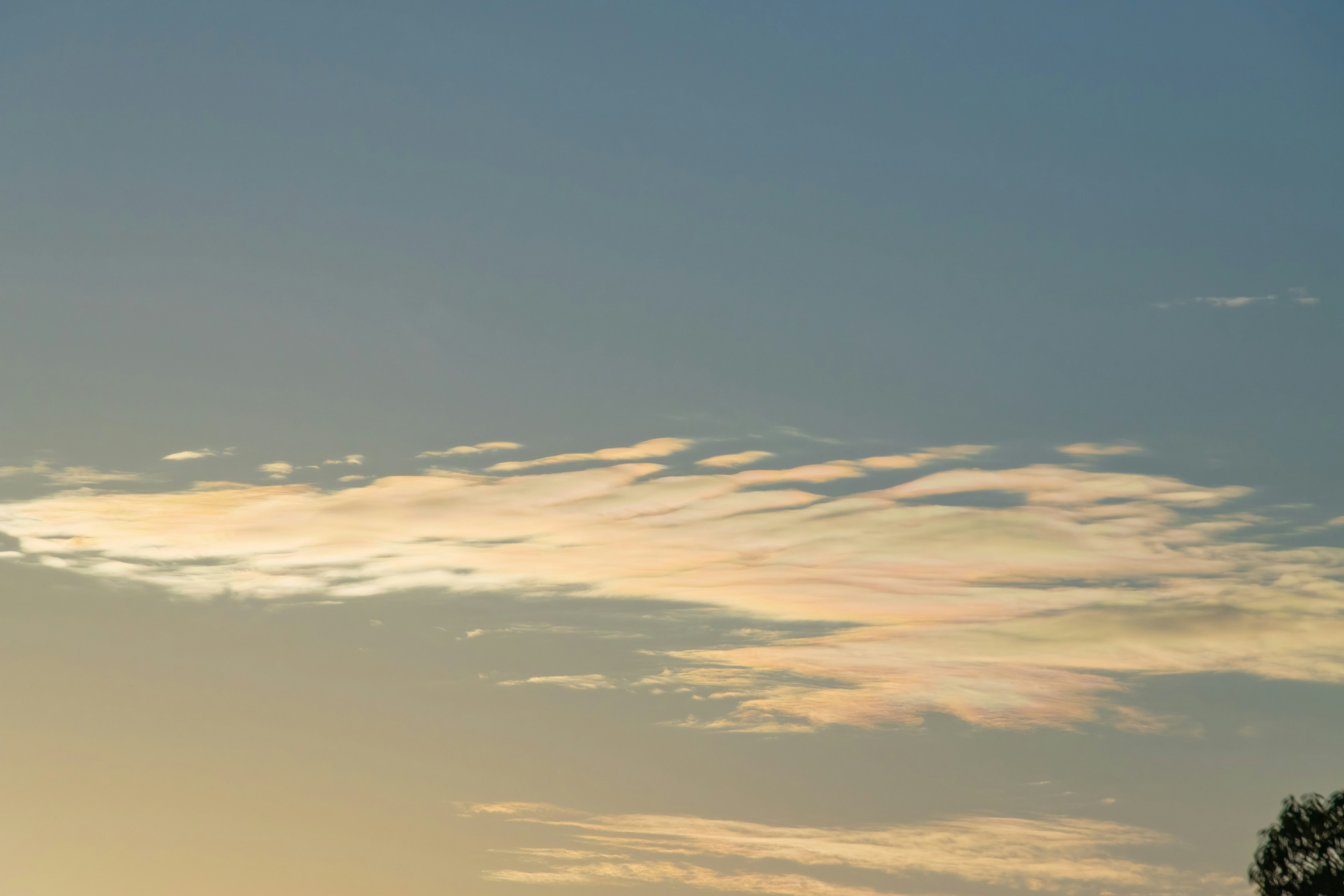 Beautiful landscape with wispy clouds against a blue sky