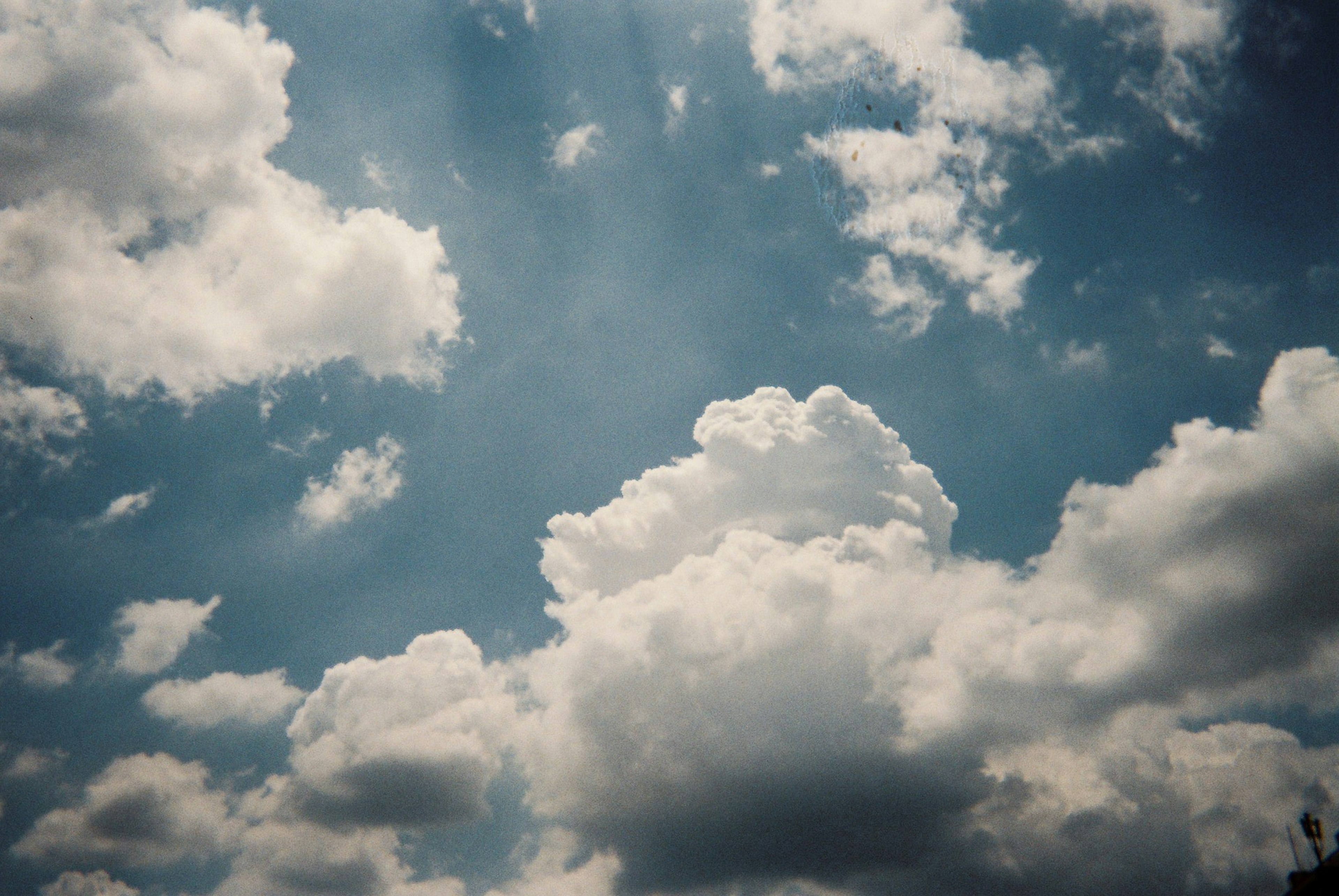 Beautiful landscape of white clouds floating in blue sky