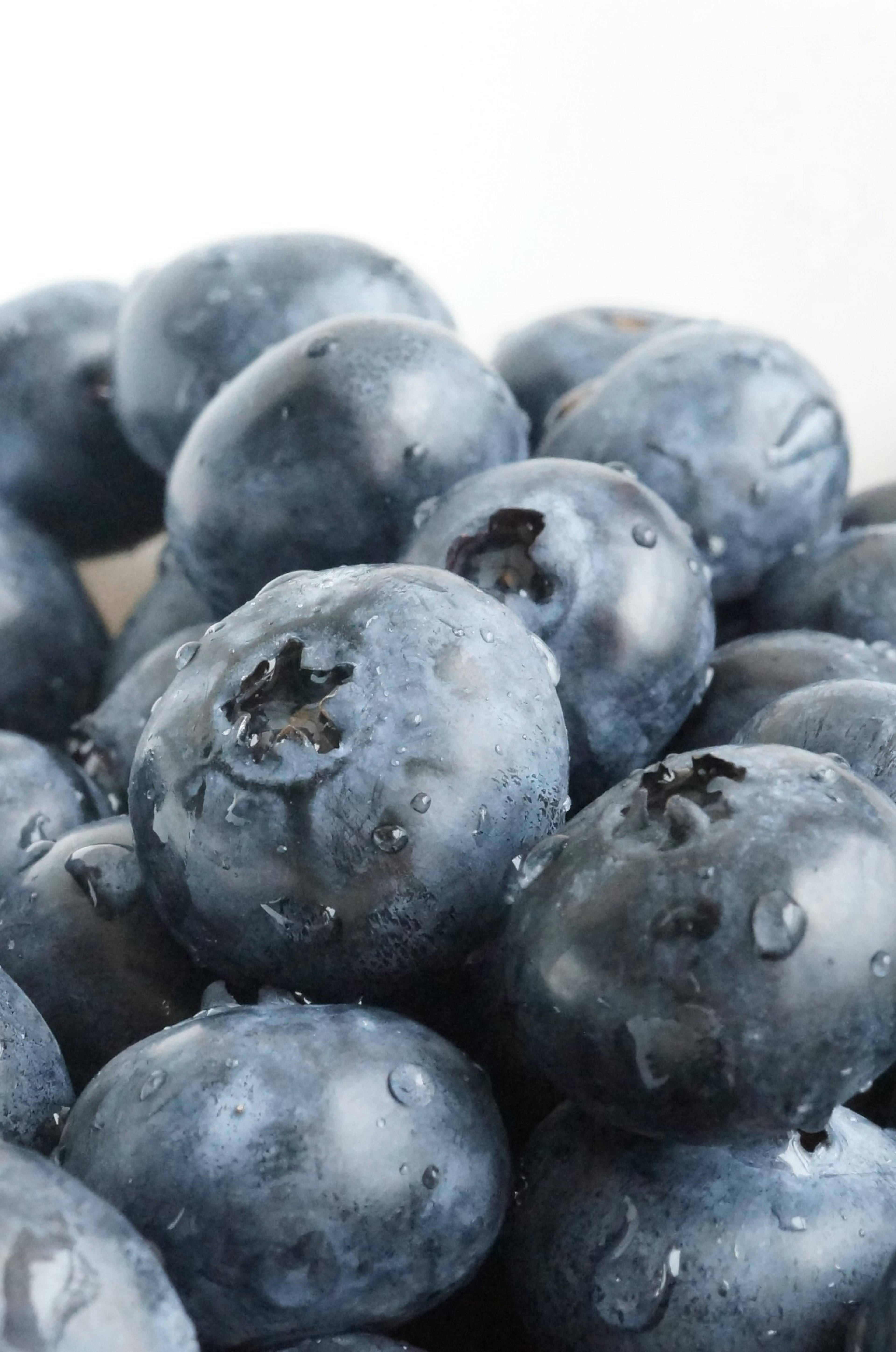 Gambar close-up blueberry segar