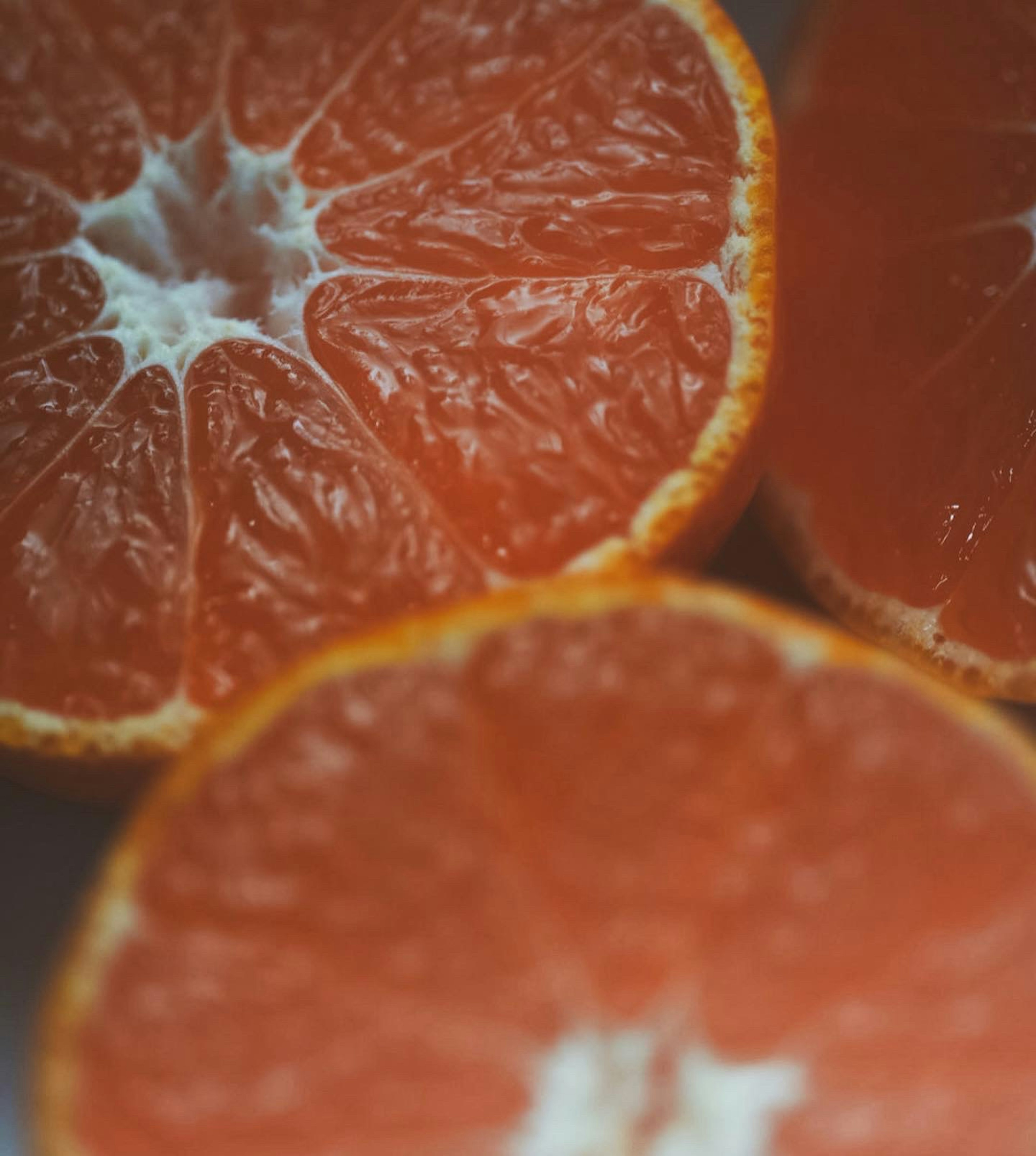 Vibrant image showing cross-section of orange