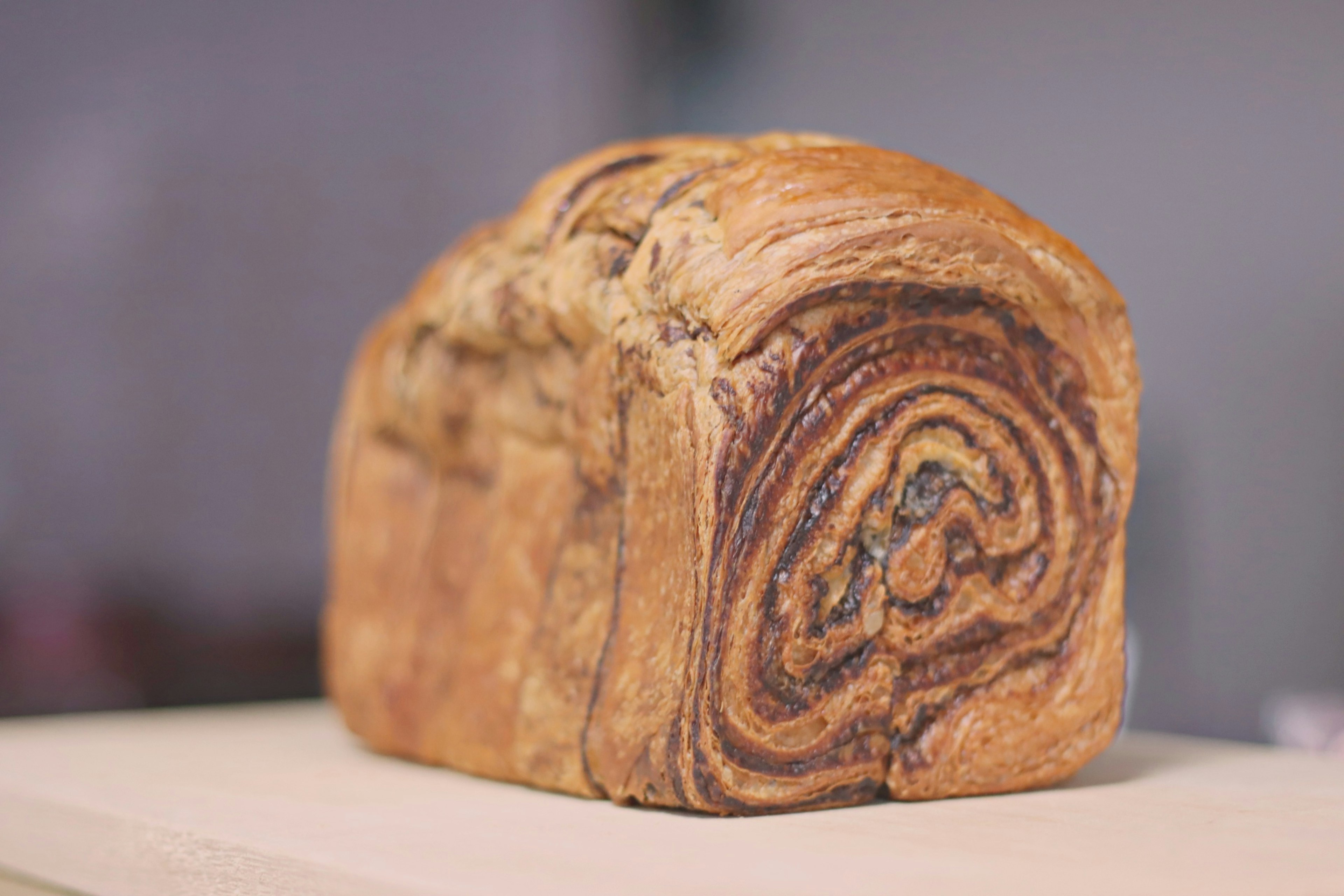 Pain en loaf à la spirale de chocolat