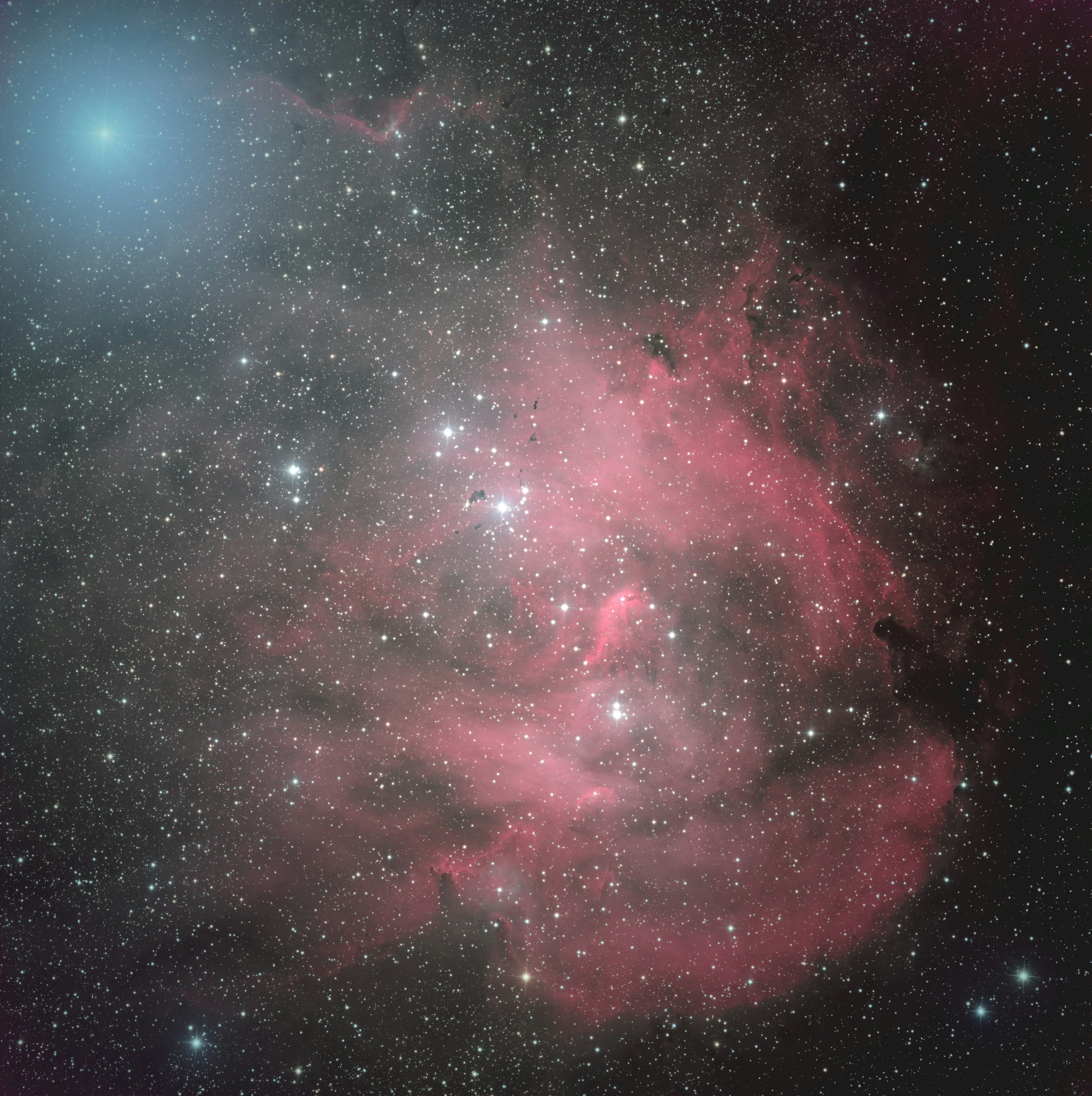 A beautiful image of a nebula with shining stars in space